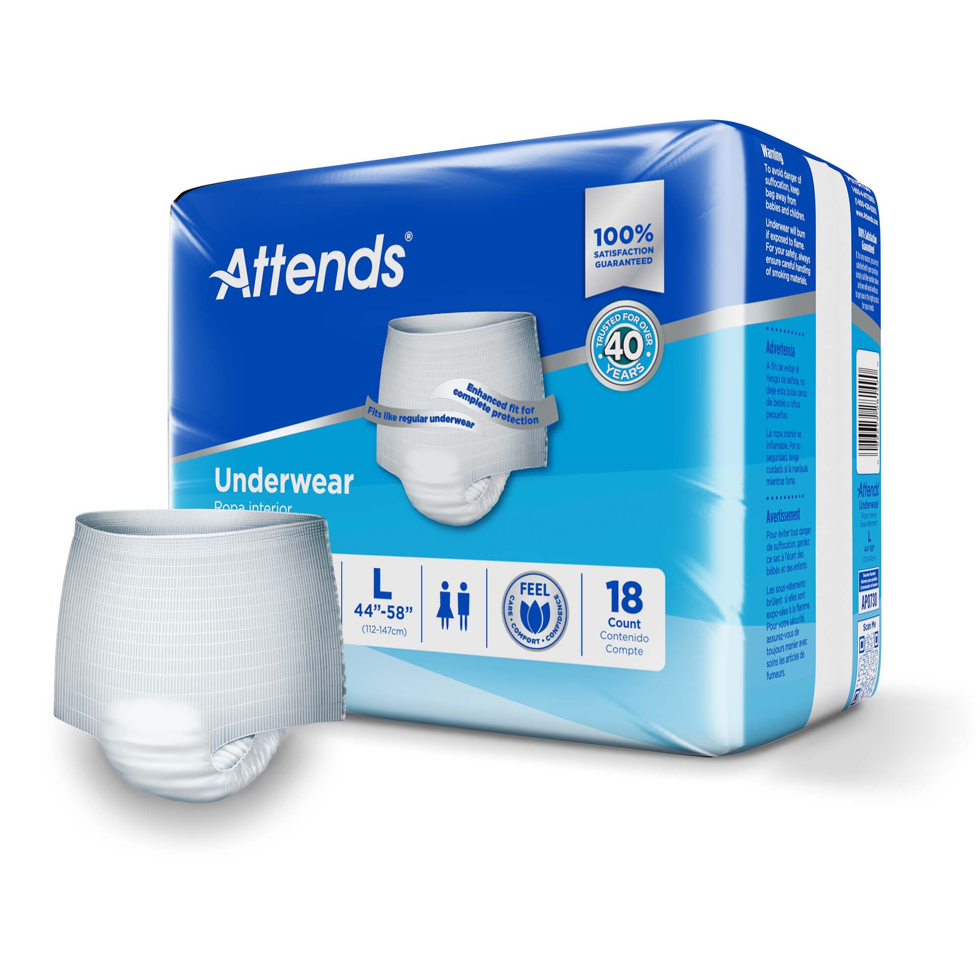 Attends Healthcare Products - AP0730 Attends® Extra Absorbency Underwear
