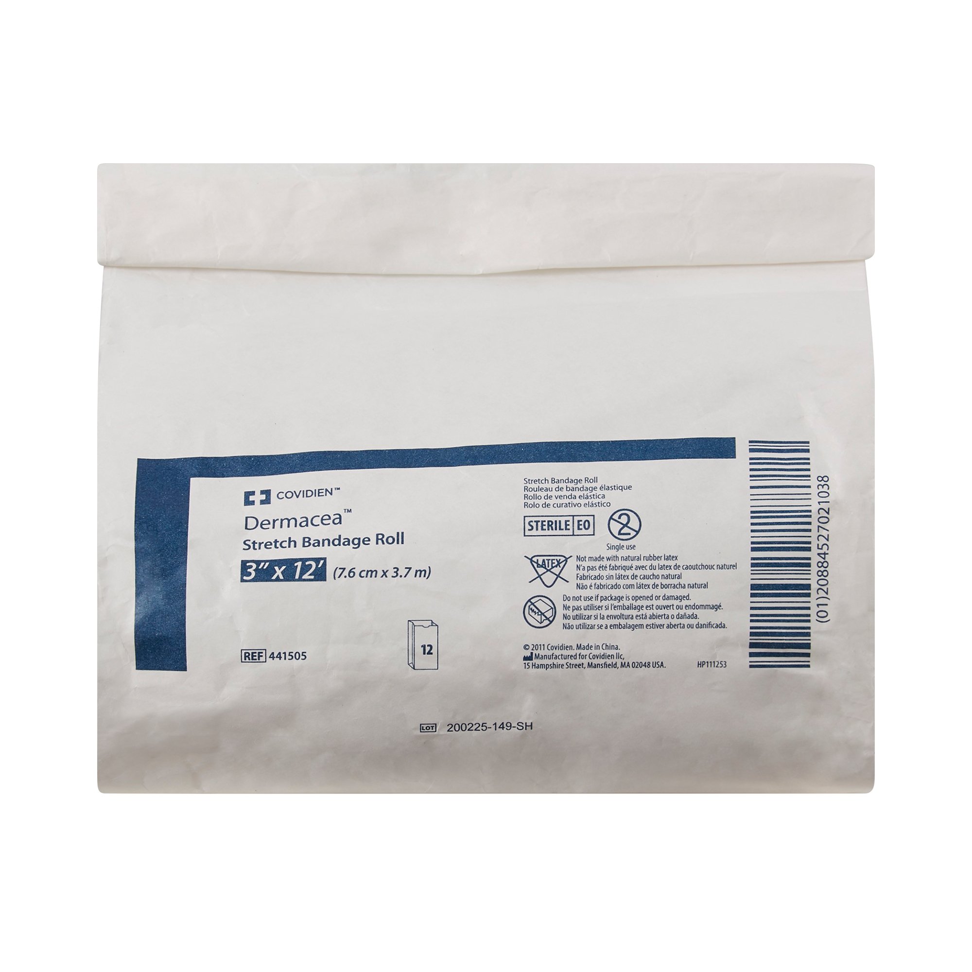Cardinal 441505 - Dermacea™ Sterile Conforming Bandage, 3 Inch x 4 Yard, One-Ply - 1/Bag, 8/Case