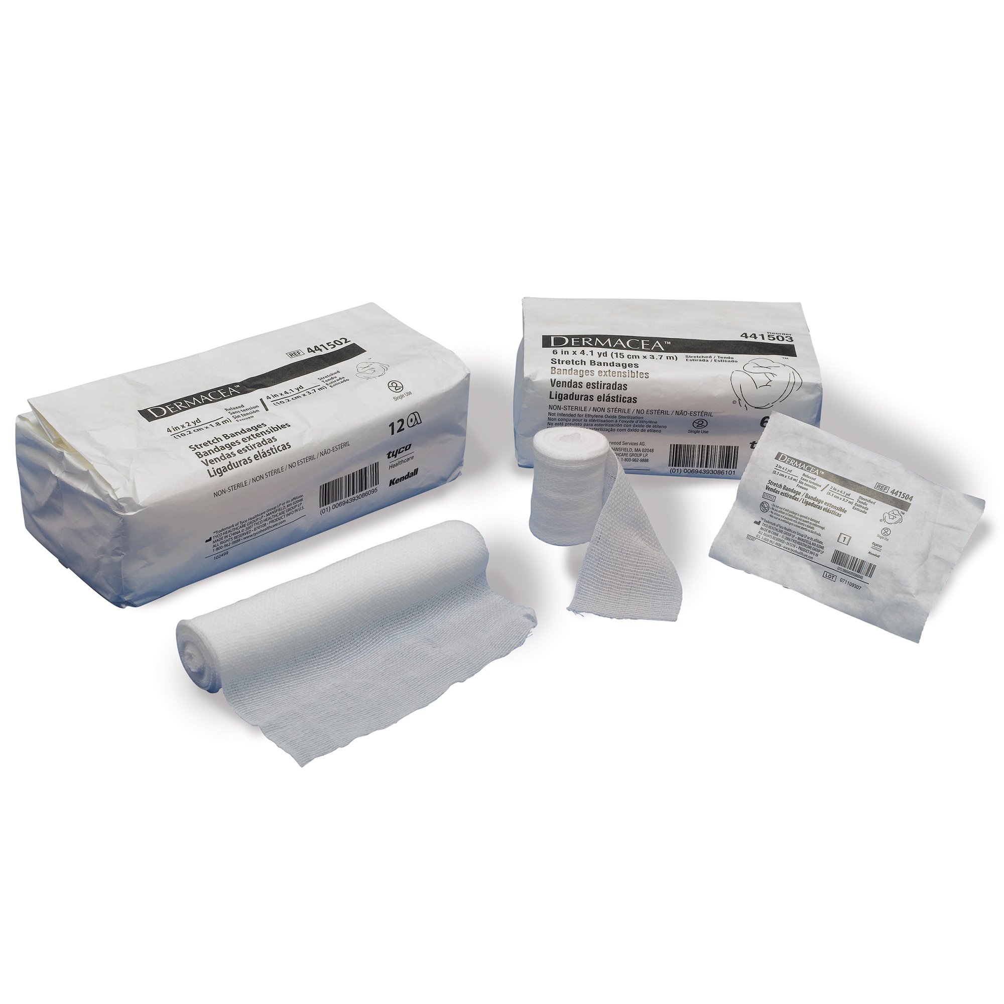 Cardinal 441507 - Dermacea™ Sterile Conforming Bandage, 6 Inch x 4 Yard, One-Ply - 1/Bag, 4/Case