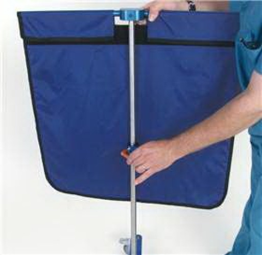 Alimed - 2970013575 Rolling Radiation Shield 23-1/2 X 24 Inch, Royal Blue, Aluminum, Steel