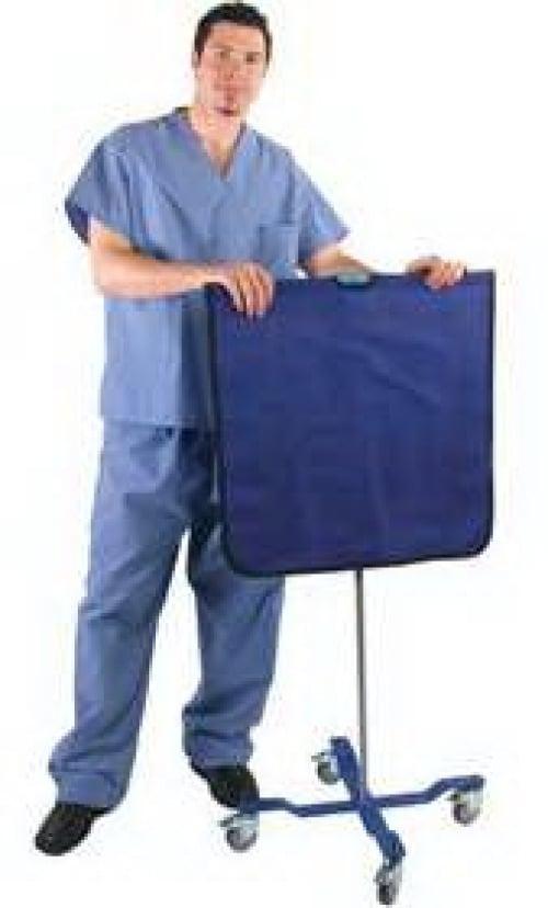 Alimed - 2970013575 Rolling Radiation Shield 23-1/2 X 24 Inch, Royal Blue, Aluminum, Steel