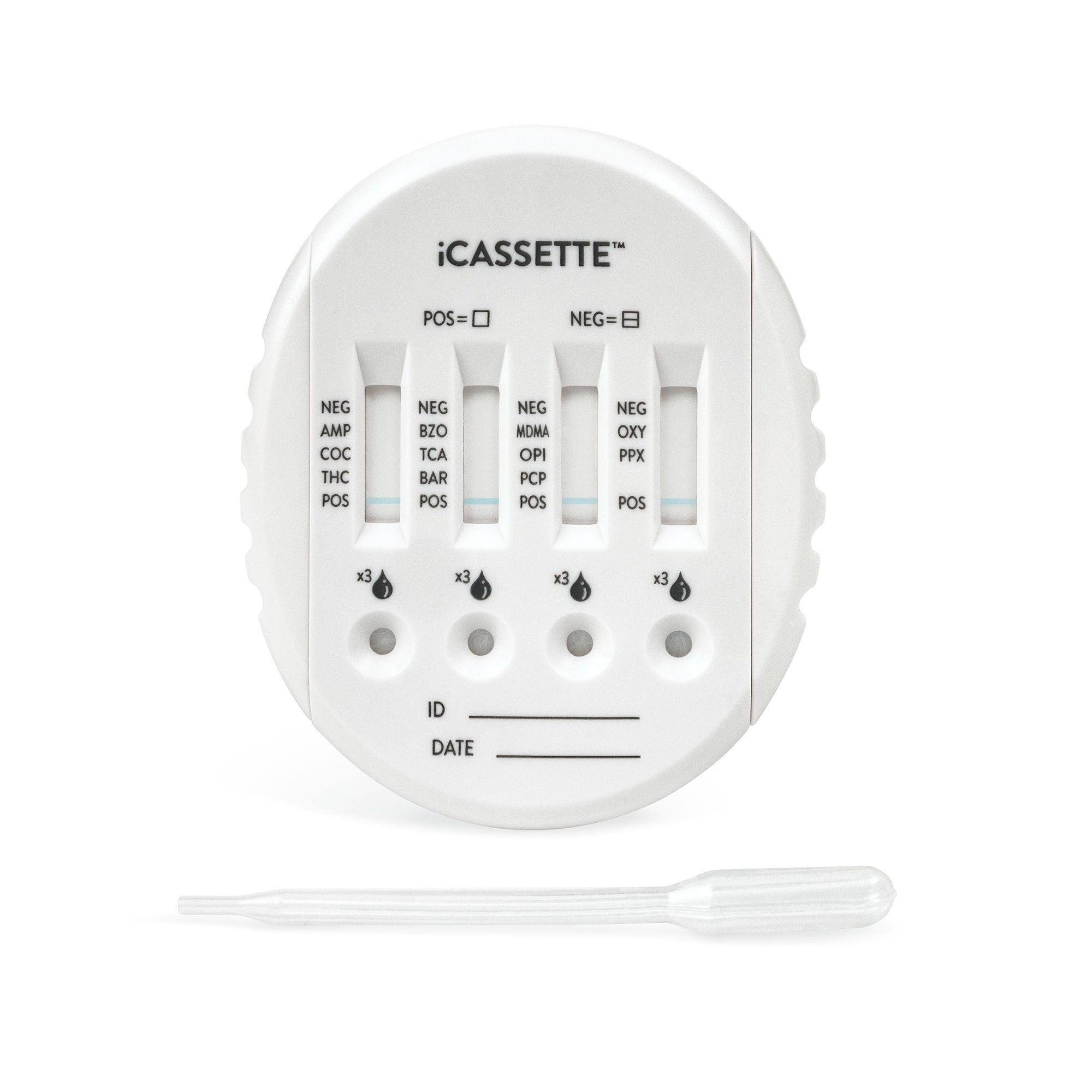 Abbott Rapid Dx North America LLC - I-DOA-1165 Drugs of Abuse Test Kit iCassette™ AMP, COC, mAMP/MET, OPI, PCP, THC 25 Tests CLIA Waived