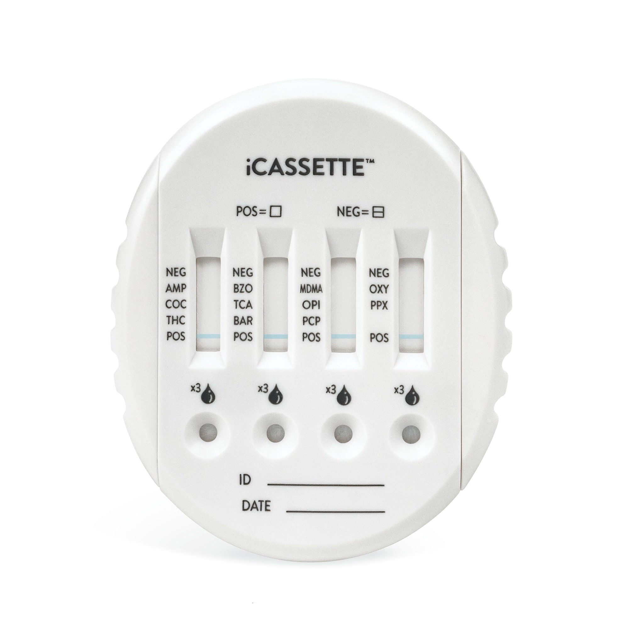 Abbott Rapid Dx North America LLC - I-DOA-1165 Drugs of Abuse Test Kit iCassette™ AMP, COC, mAMP/MET, OPI, PCP, THC 25 Tests CLIA Waived