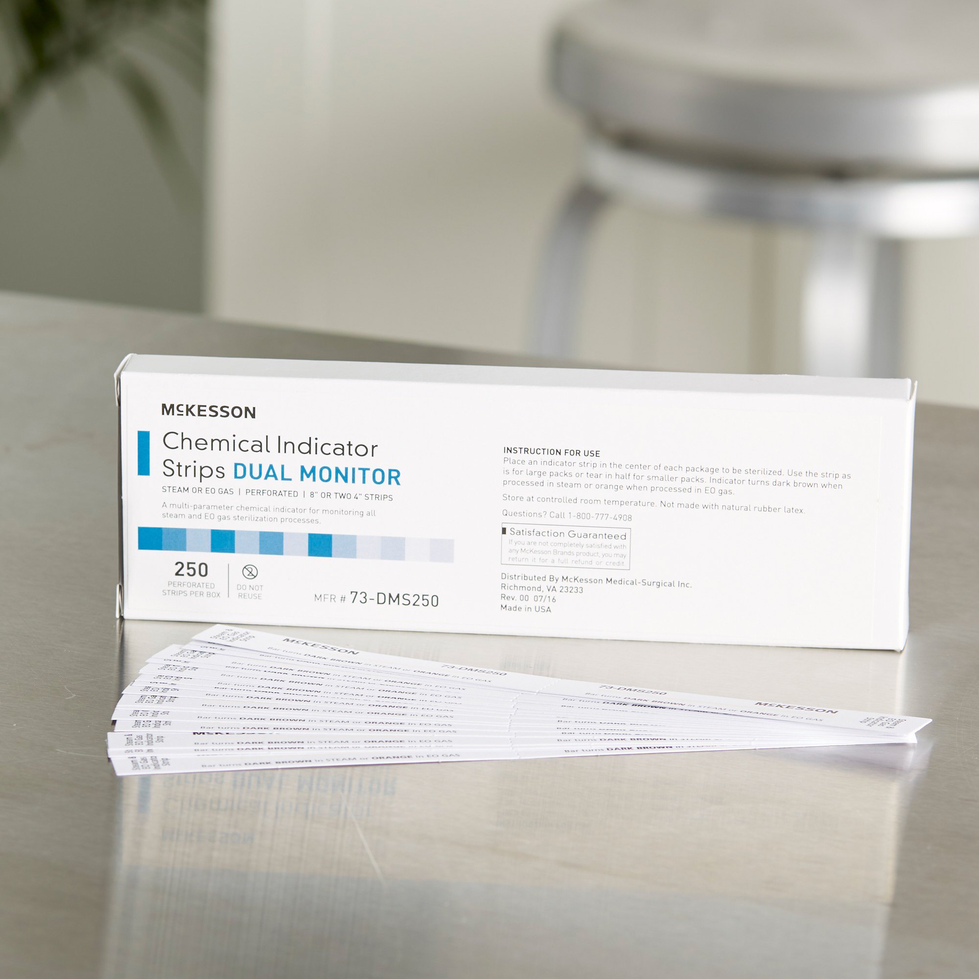 McKesson Brand 73-DMS250 - McKesson Sterilization Chemical Indicator Strip - 1/Box, 10/Case