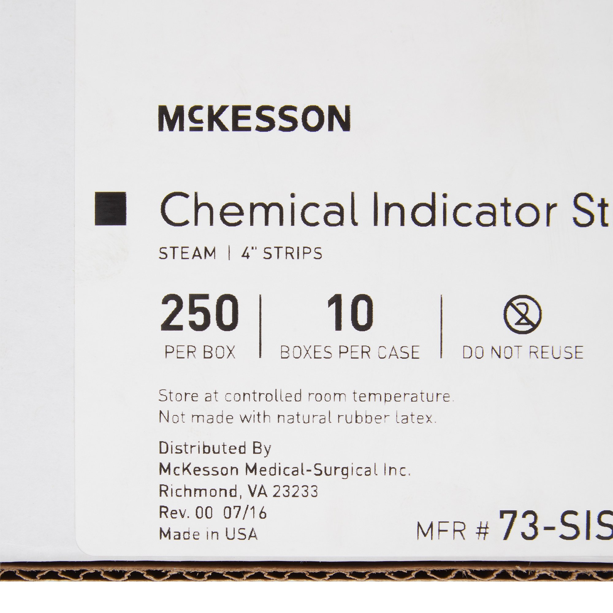 McKesson Brand 73-SIS250 - McKesson Sterilization Chemical Indicator Strip - 1/Box, 10/Case