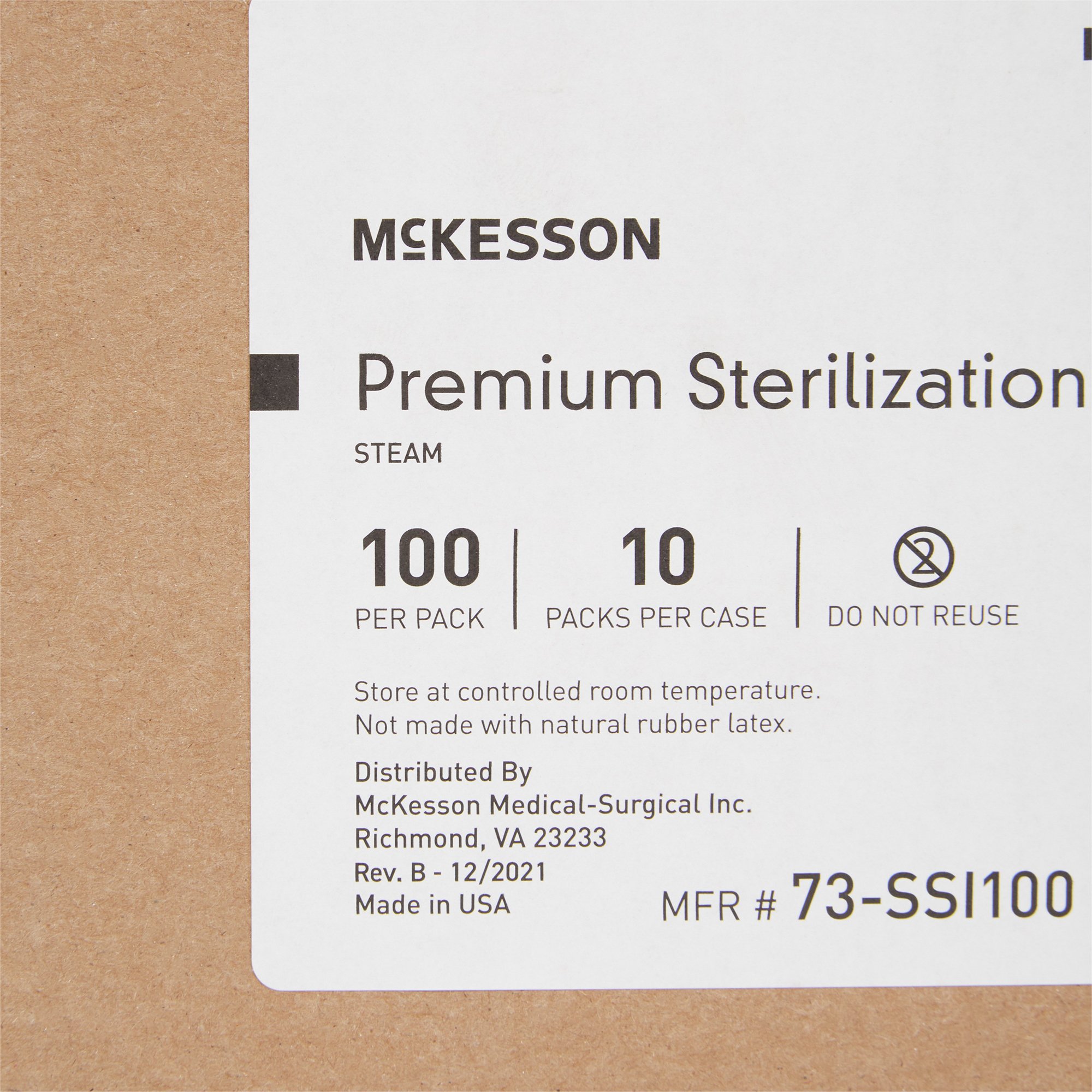 McKesson Brand 73-SSI100 - McKesson Sterilization Steam Integrator Strip - 1/Pack, 10/Case