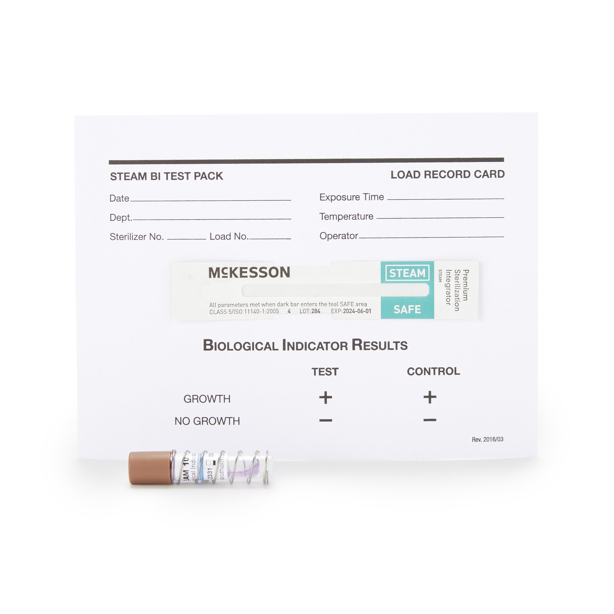 McKesson Brand 73-SBT025 - McKesson Sterilization Biological Indicator Pack - 25/Case