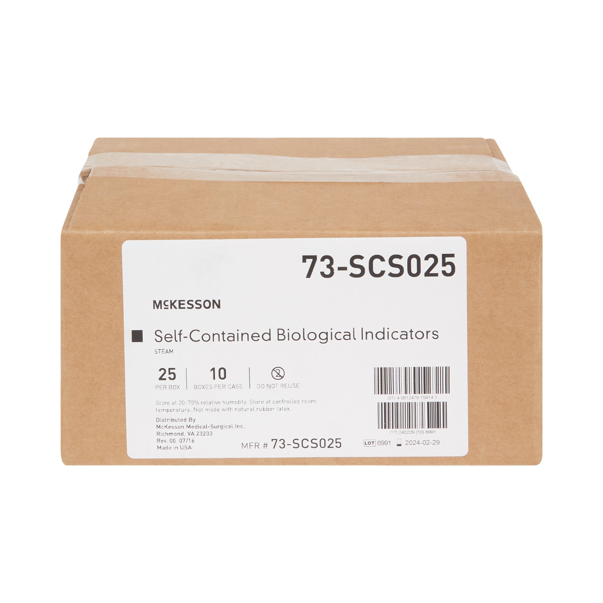 McKesson Brand 73-SCS025 - McKesson Sterilization Biological Indicator Vial - 25/Box, 250/Case