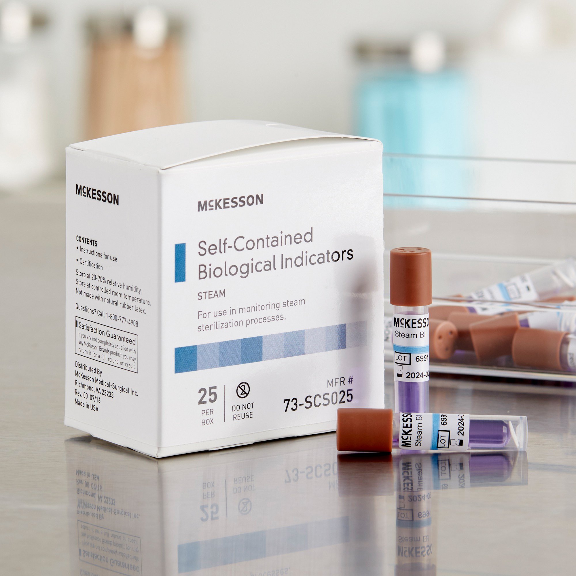 McKesson Brand 73-SCS025 - McKesson Sterilization Biological Indicator Vial - 25/Box, 250/Case