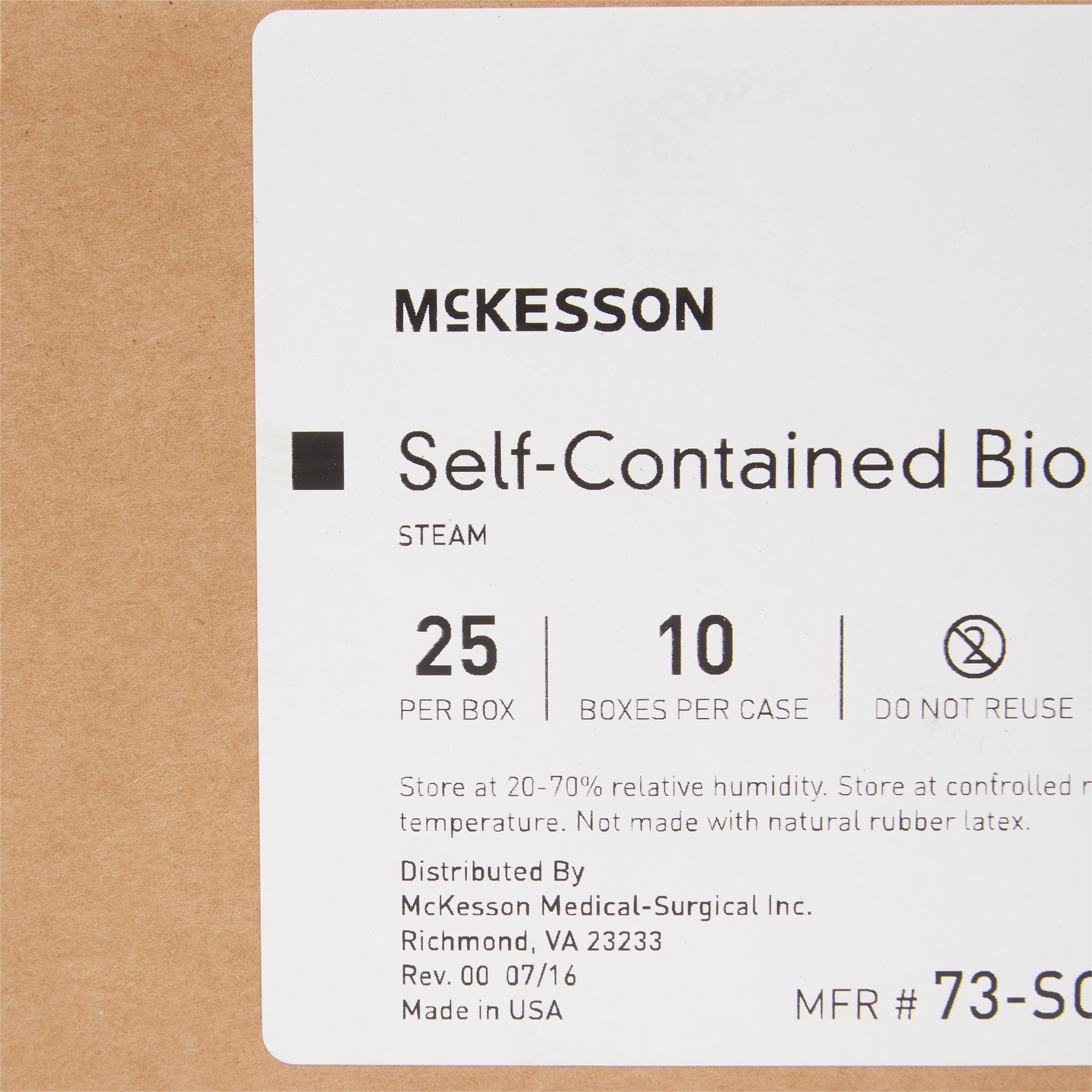 McKesson Brand 73-SCS025 - McKesson Sterilization Biological Indicator Vial - 25/Box, 250/Case