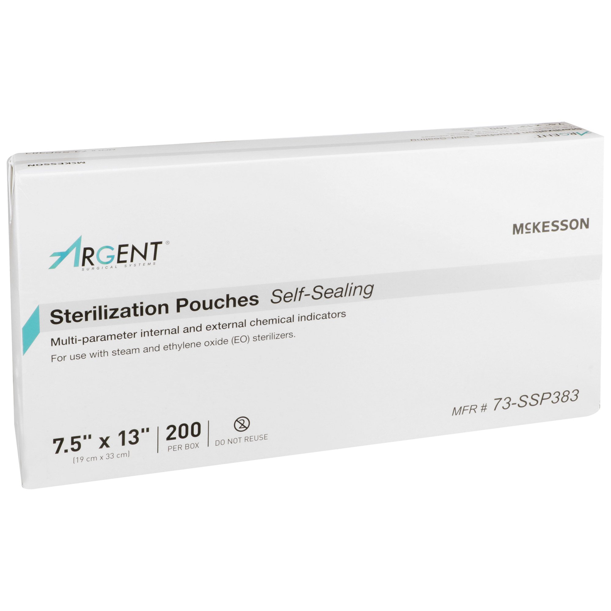 McKesson Brand 73-SSP383 - McKesson Argent® Sure-Check® Sterilization Pouch, 7.5 x 13 Inch - 200/Box, 1000/Case