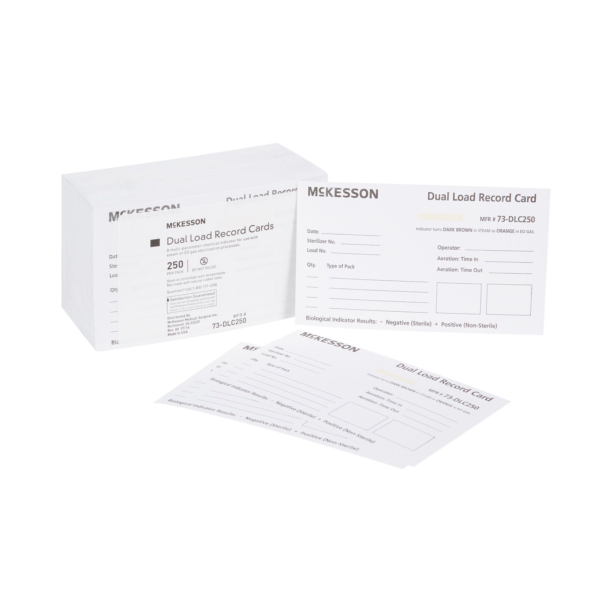 McKesson Brand - 73-DLC250 McKesson Sterilization Record Card