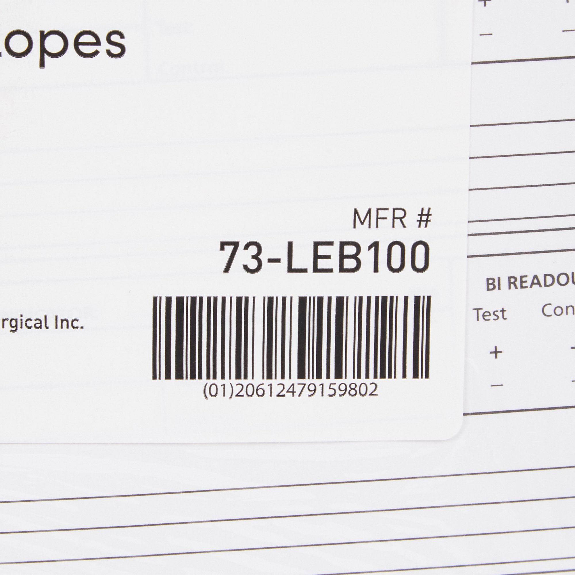 McKesson Brand 73-LEB100 - McKesson Sterilization Record Envelope - 100/Pack, 1000/Case