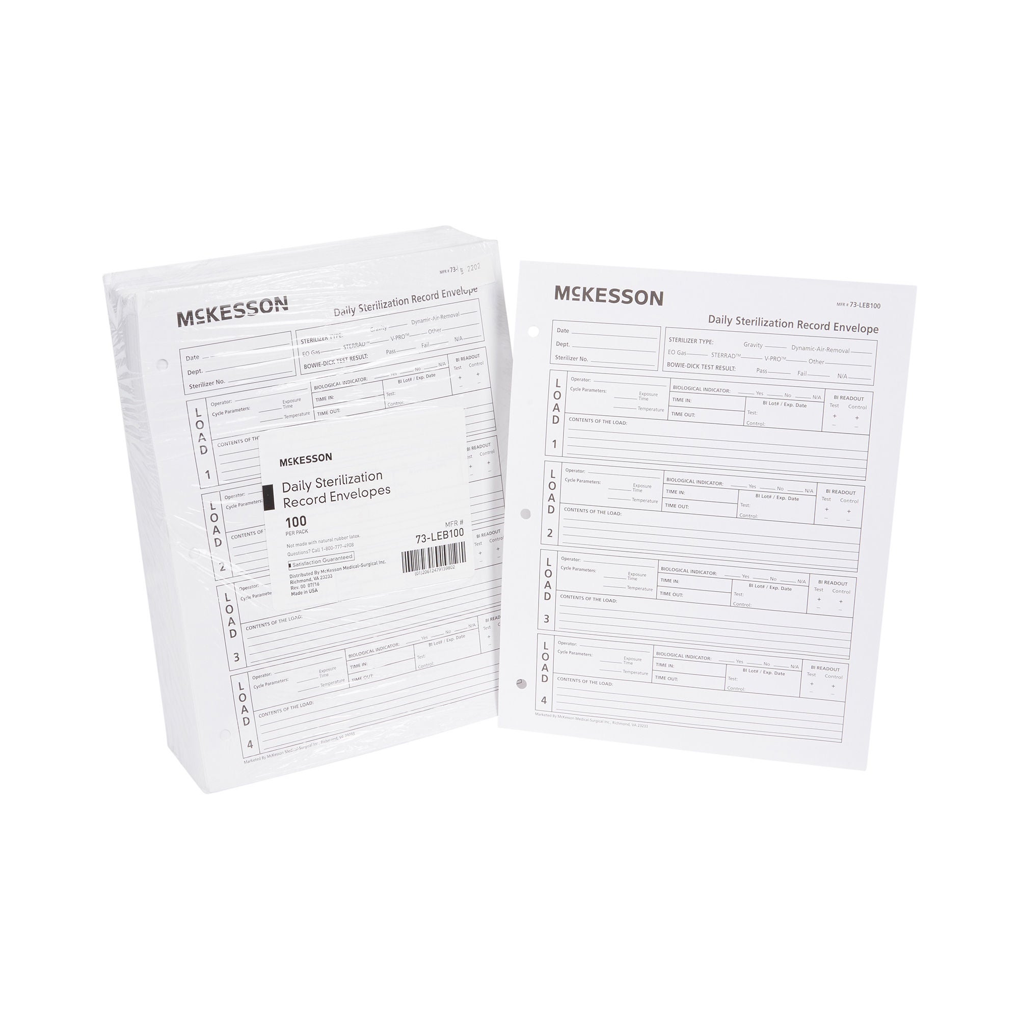McKesson Brand - 73-LEB100 McKesson Sterilization Record Envelope