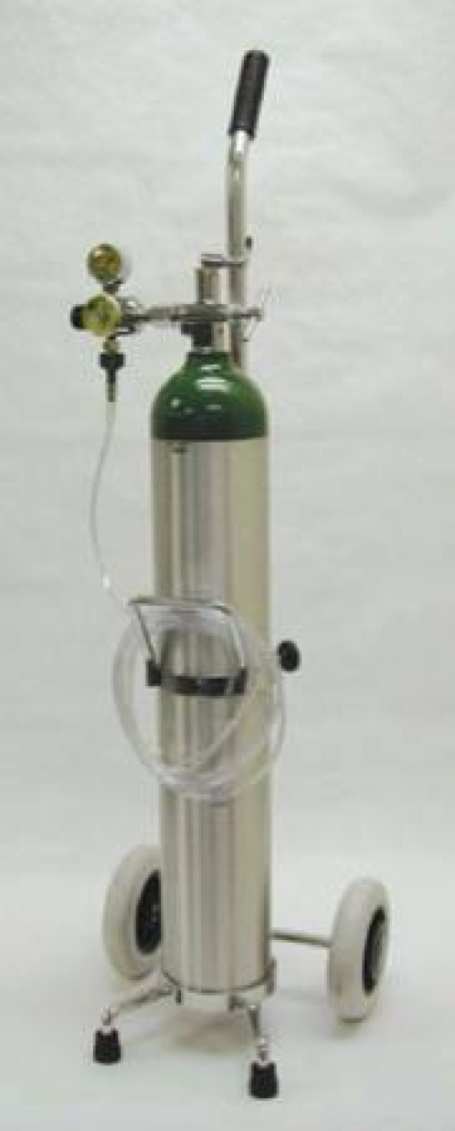 Mada Medical Products - 1630A-15 Oxygen Kit on Cart (Filled) Mada Medical Size E Aluminum