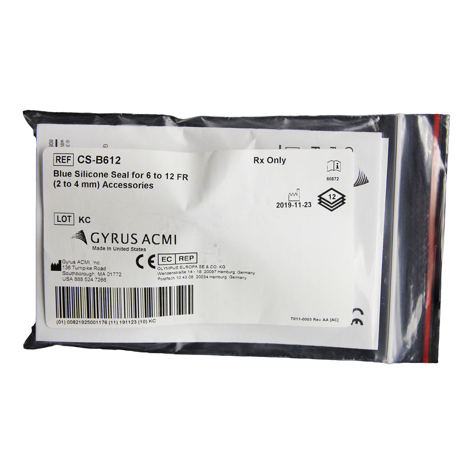 Olympus America Inc - CS-B612 Seal Kit Blue, Silicone Urology Accessories Up To 6 - 12 Fr