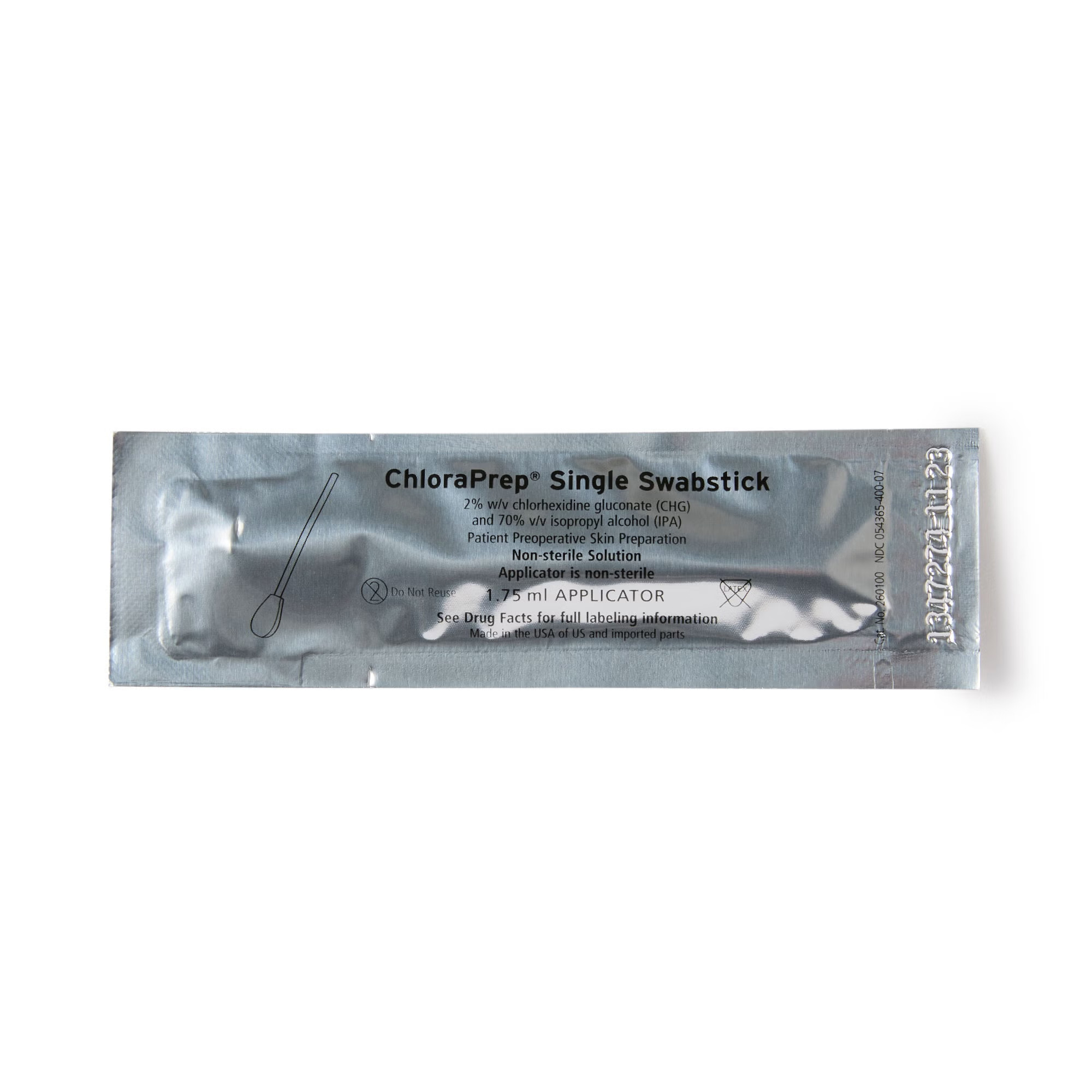BD 260100 - ChloraPrep® One-Step Prep Solution 1.75 mL Applicator - 48/Carton