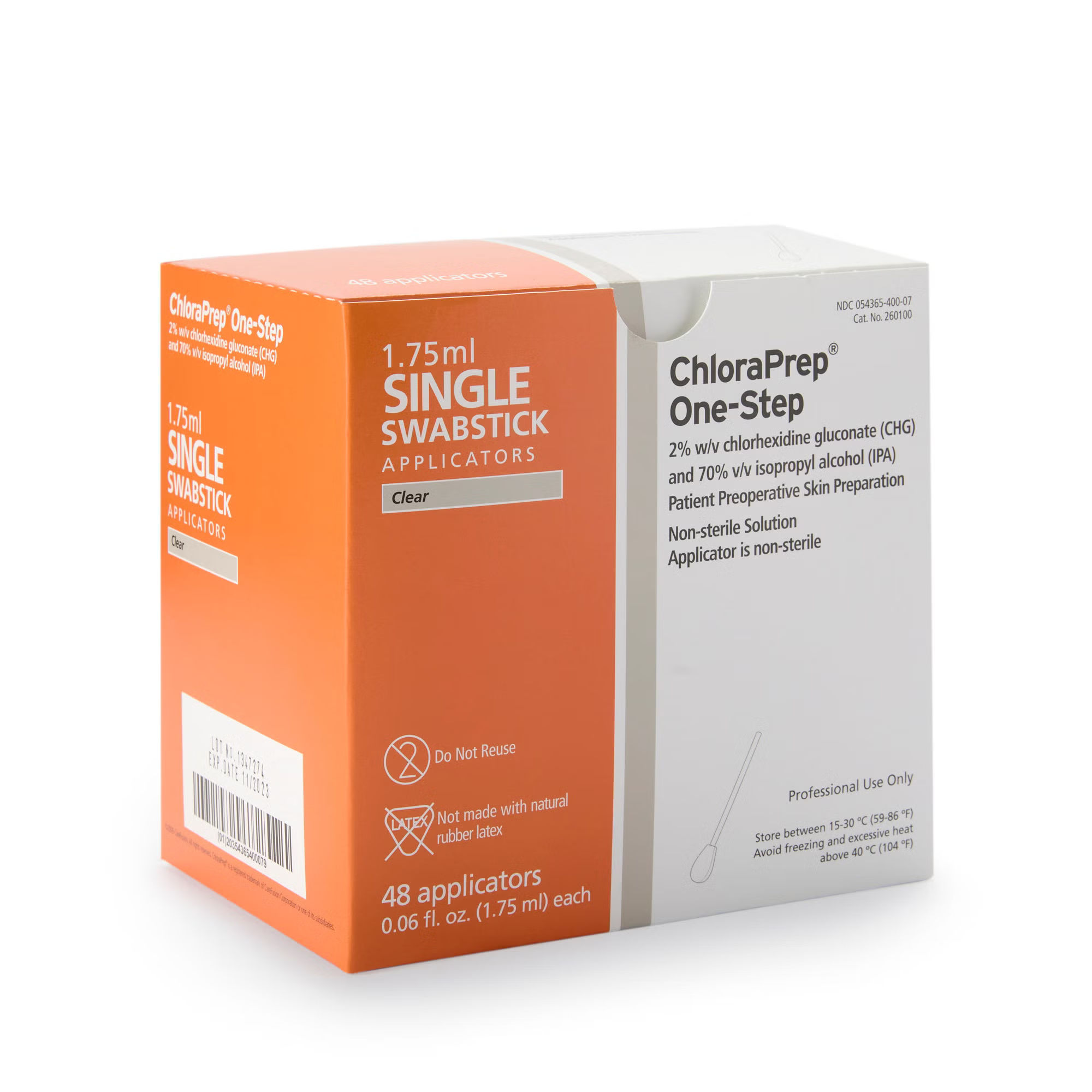 BD 260100 - ChloraPrep® One-Step Prep Solution 1.75 mL Applicator - 1/Each