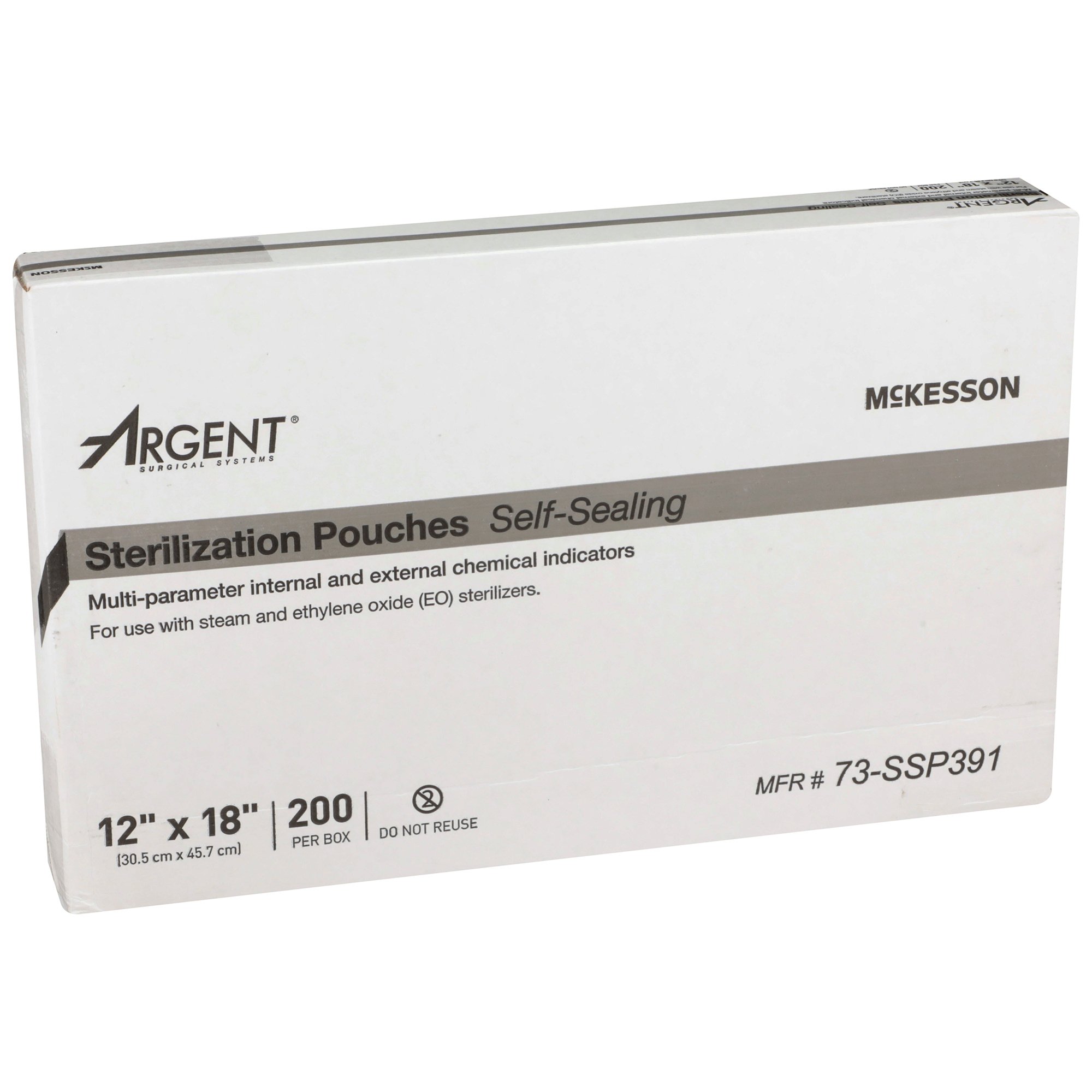 McKesson Brand 73-SSP391 - McKesson Argent® Sure-Check® Sterilization Pouch, 12 x 18 Inch - 1/Box, 5/Case