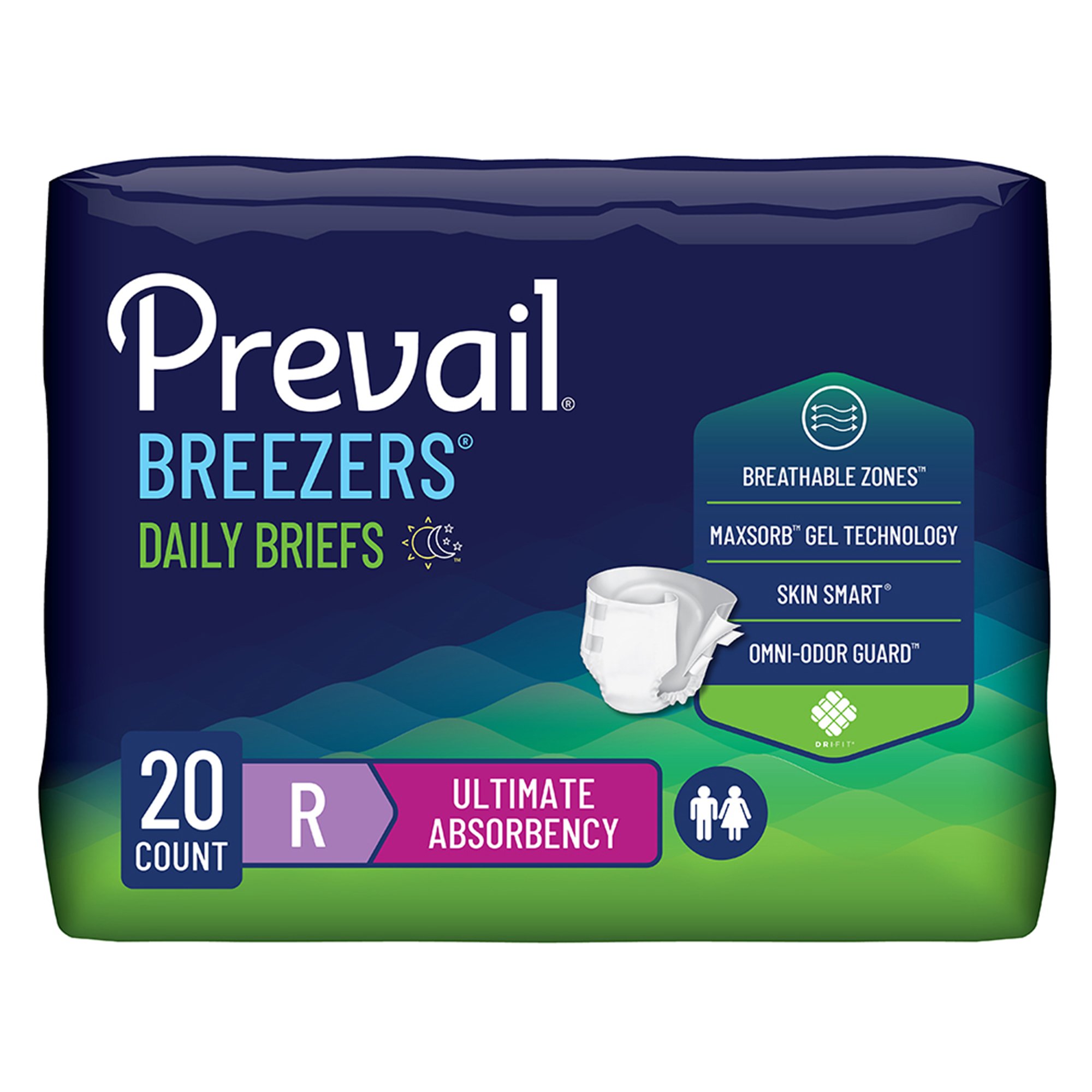 First Quality Products LLC - PVB-016/1 Prevail® Breezers® Ultimate Absorbency Incontinence Briefs