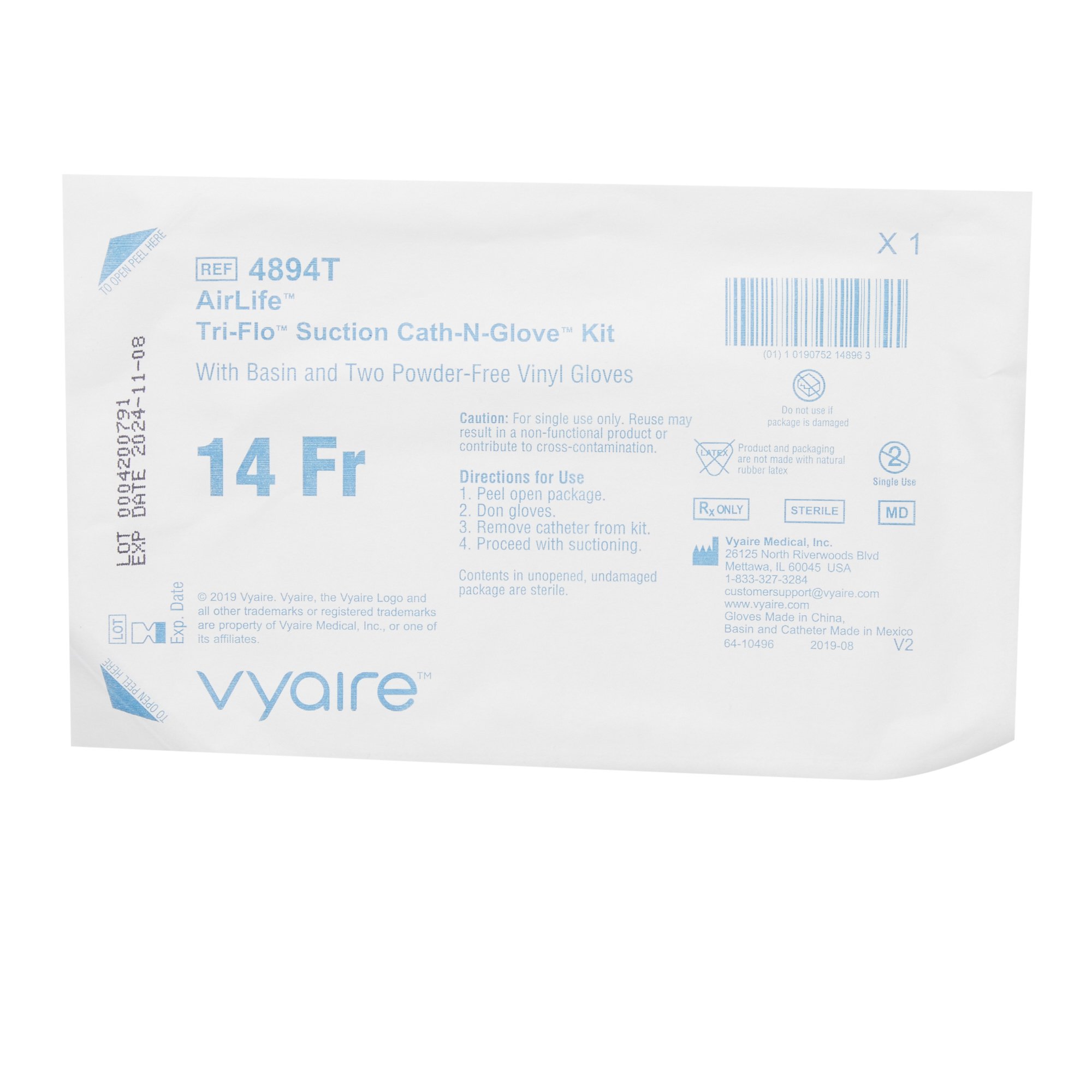 Sun Med - 4894T AirLife® Cath-N-Glove® Suction Catheter Kit