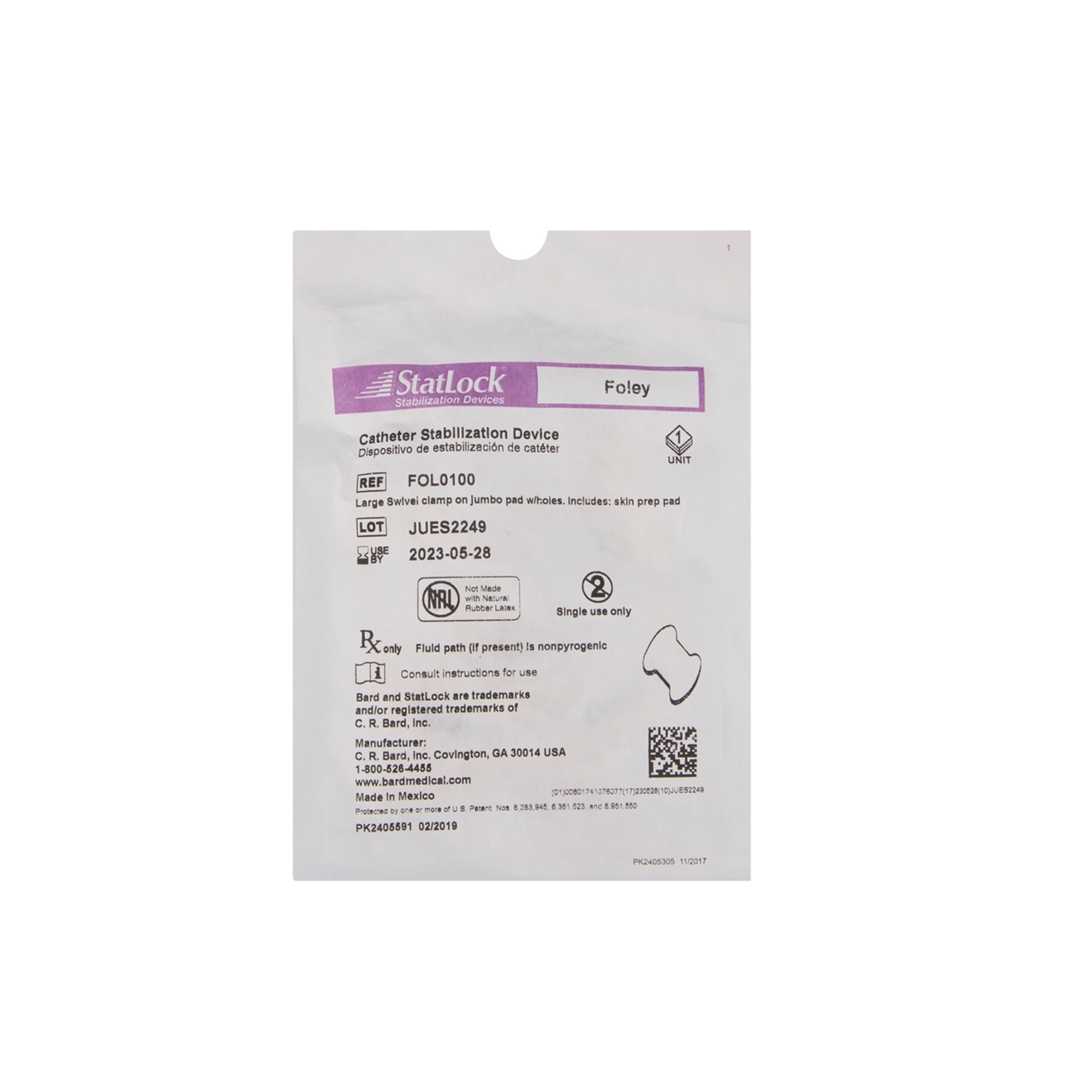 Bard - FOL0100 Statlock® Foley Catheter Secure