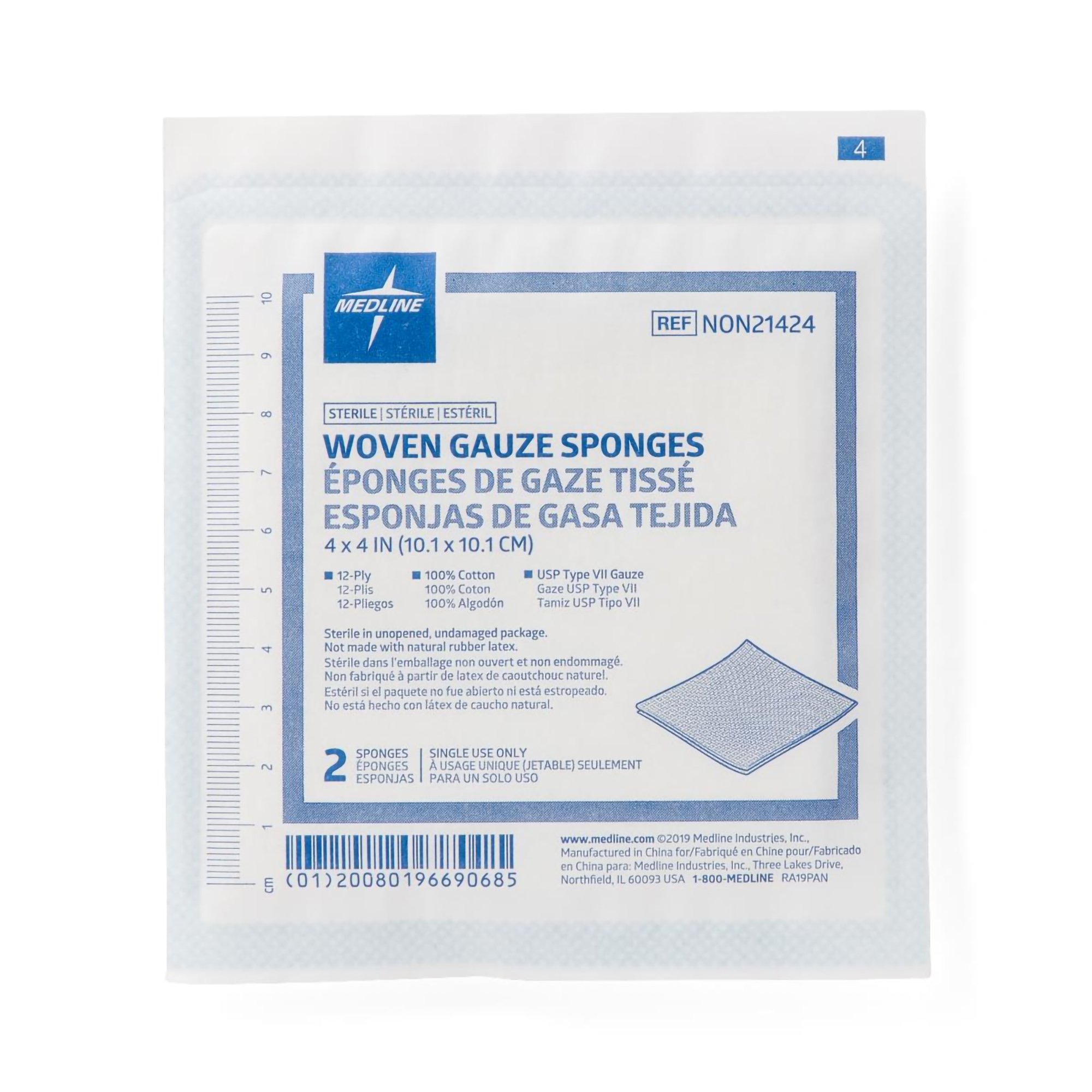Medline - NON21424 Sterile USP Type VII Gauze Sponge