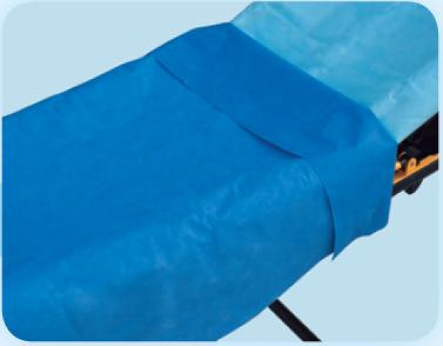 Tidi Products 980928 - Tidi® Everyday Blue Flat Stretcher Sheet, 40 x 90 Inch - 50/Case
