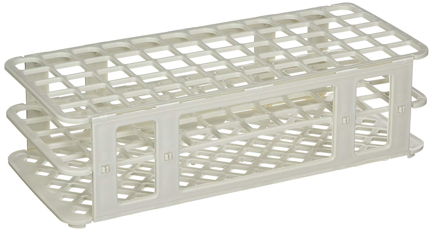 Globe Scientific 456503 - Globe® Scientific 456500 Series Test Tube Rack, 16/17mm, 60-Place, White - 1/Each