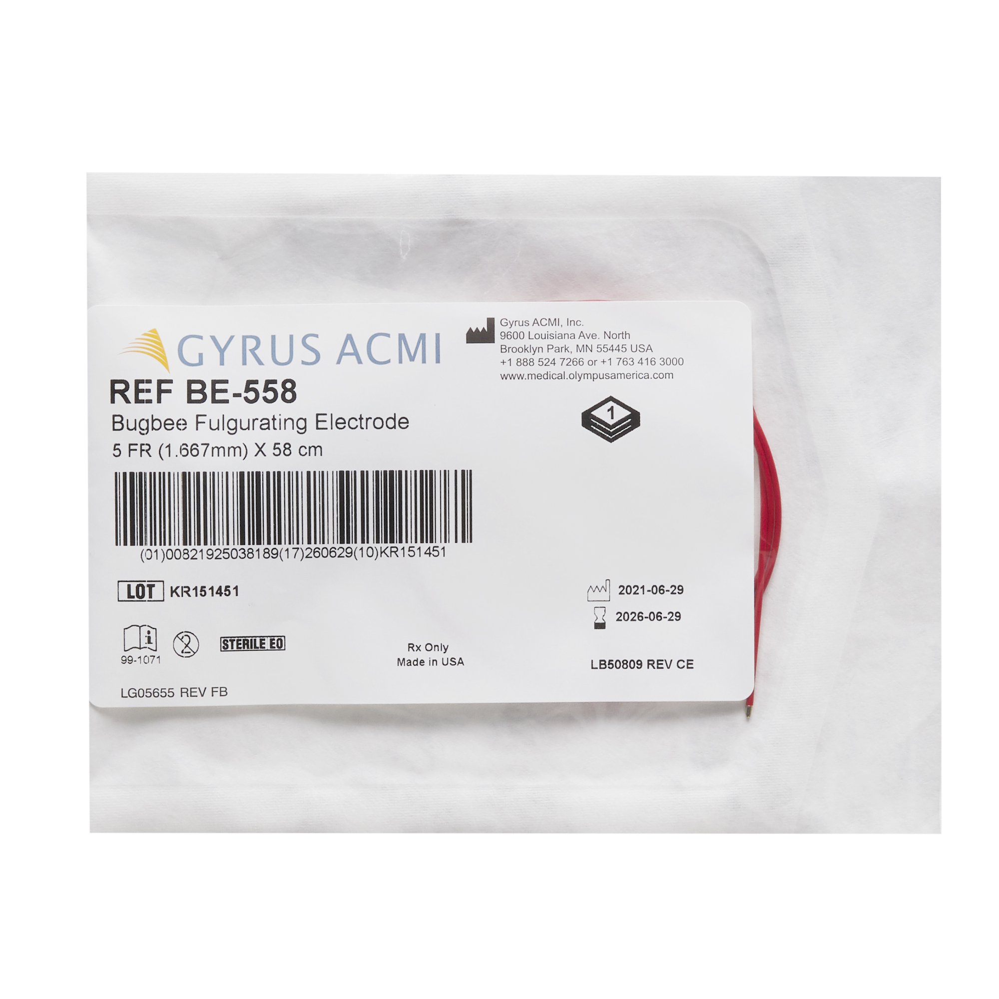 Bugbee Fulgurating Electrode BE-558 by Olympus America