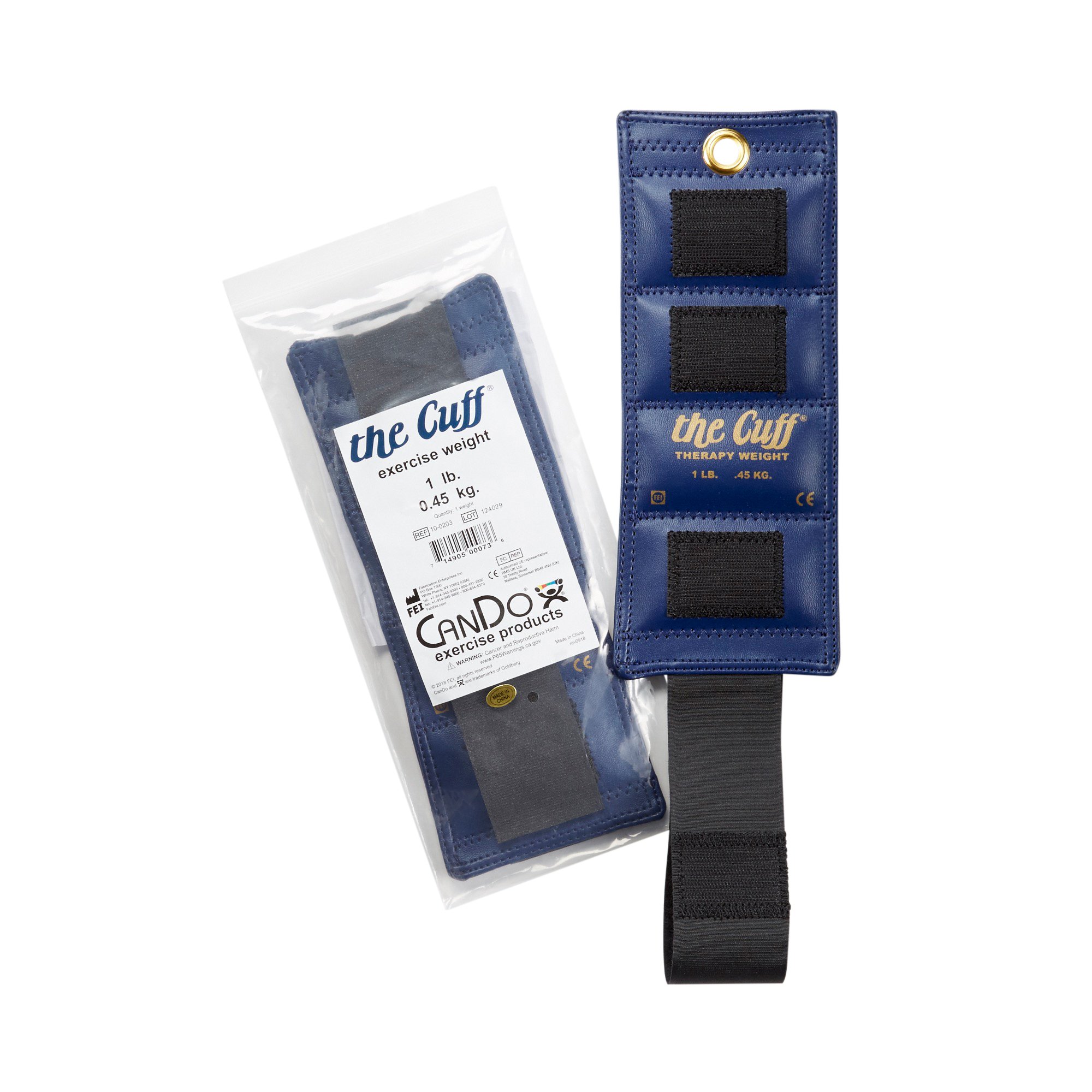Fabrication Enterprises 10-0203 - Cuff® Original Ankle & Wrist Weight, Blue, 1 lb. - 1/Each