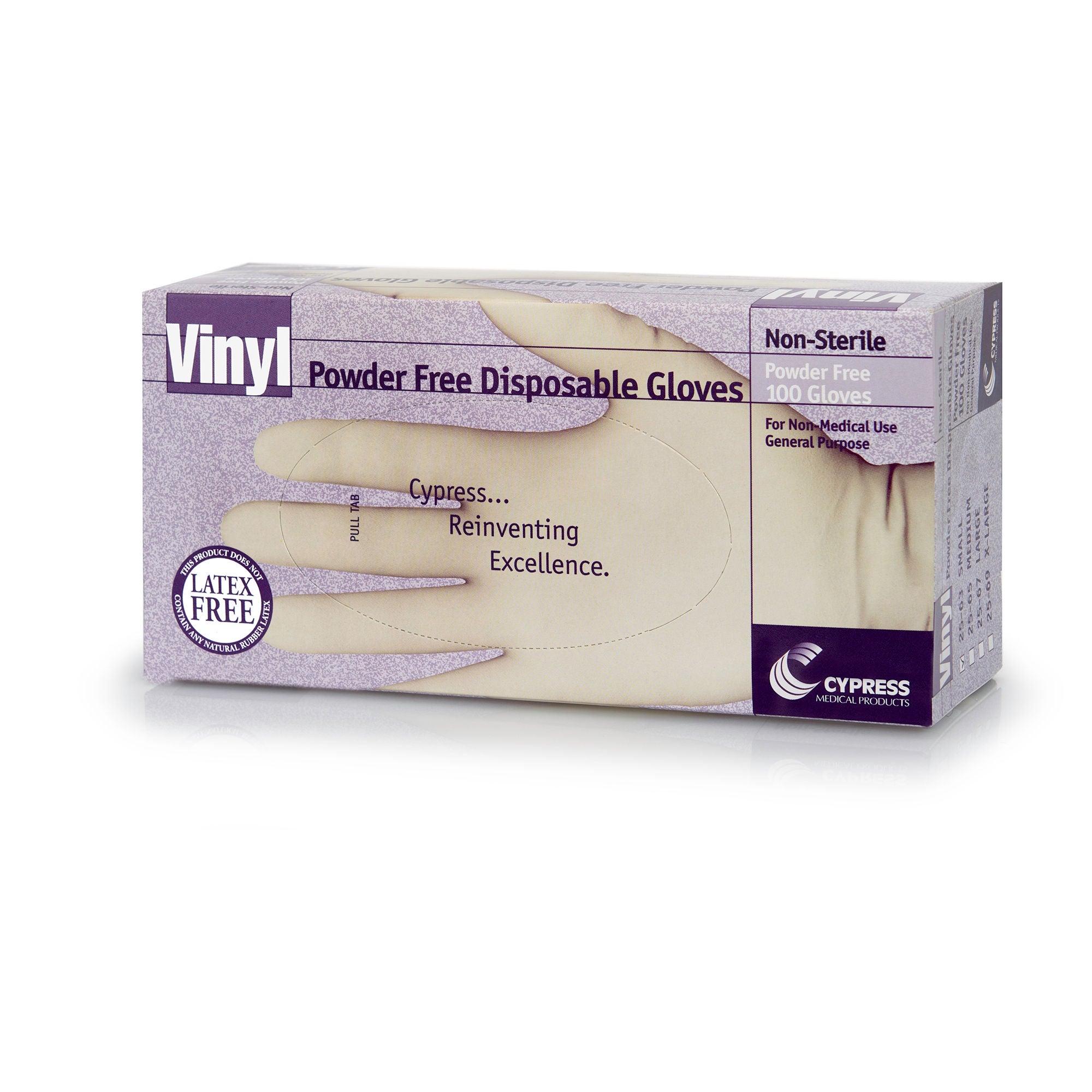 McKesson Brand - 25-63 General Purpose Glove Cypress Small Vinyl Translucent Wrist Length Beaded Cuff NonSterile