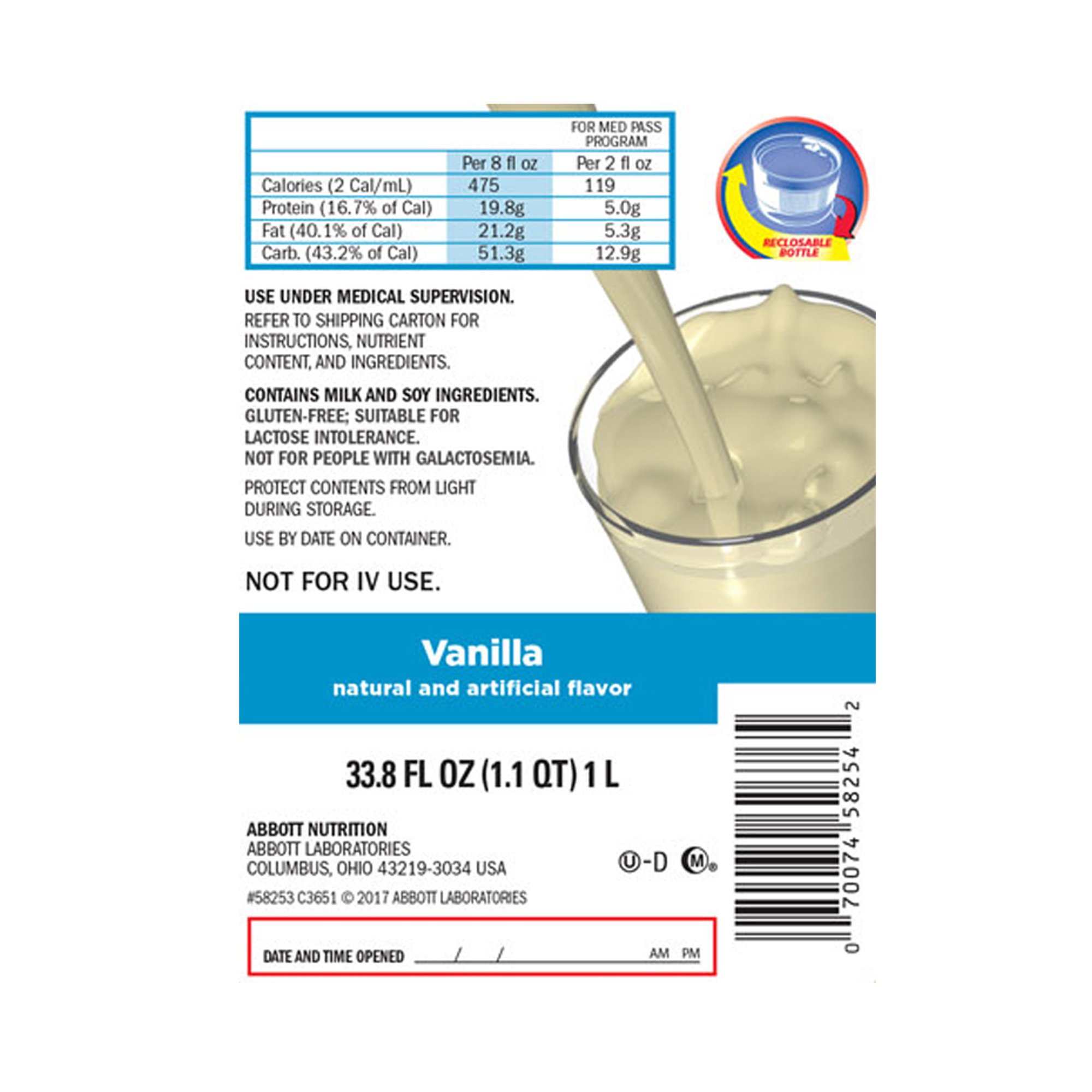 Abbott Nutrition - 58253 Hi-Cal® Vanilla Oral Supplement