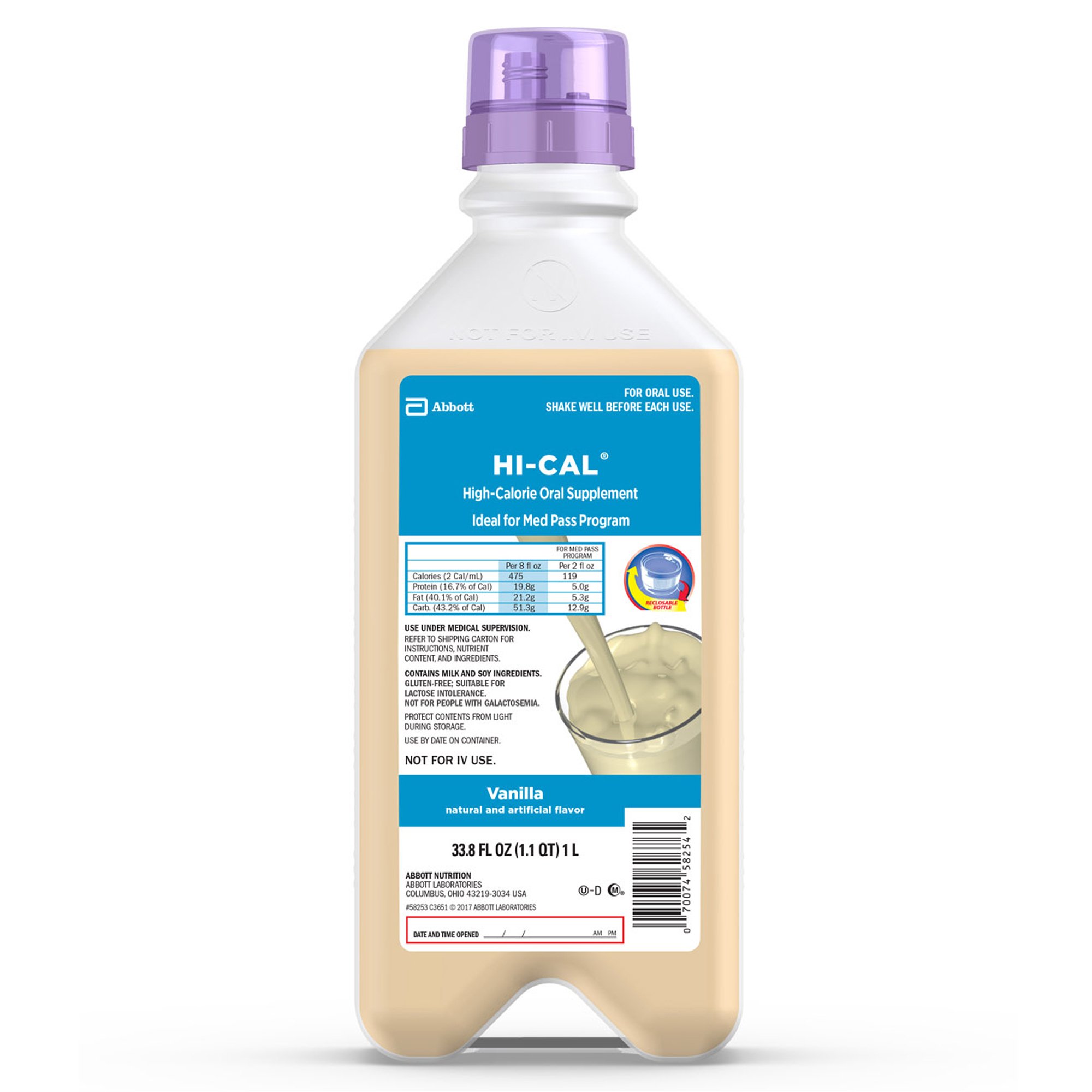 Abbott Nutrition - 58253 Hi-Cal® Vanilla Oral Supplement