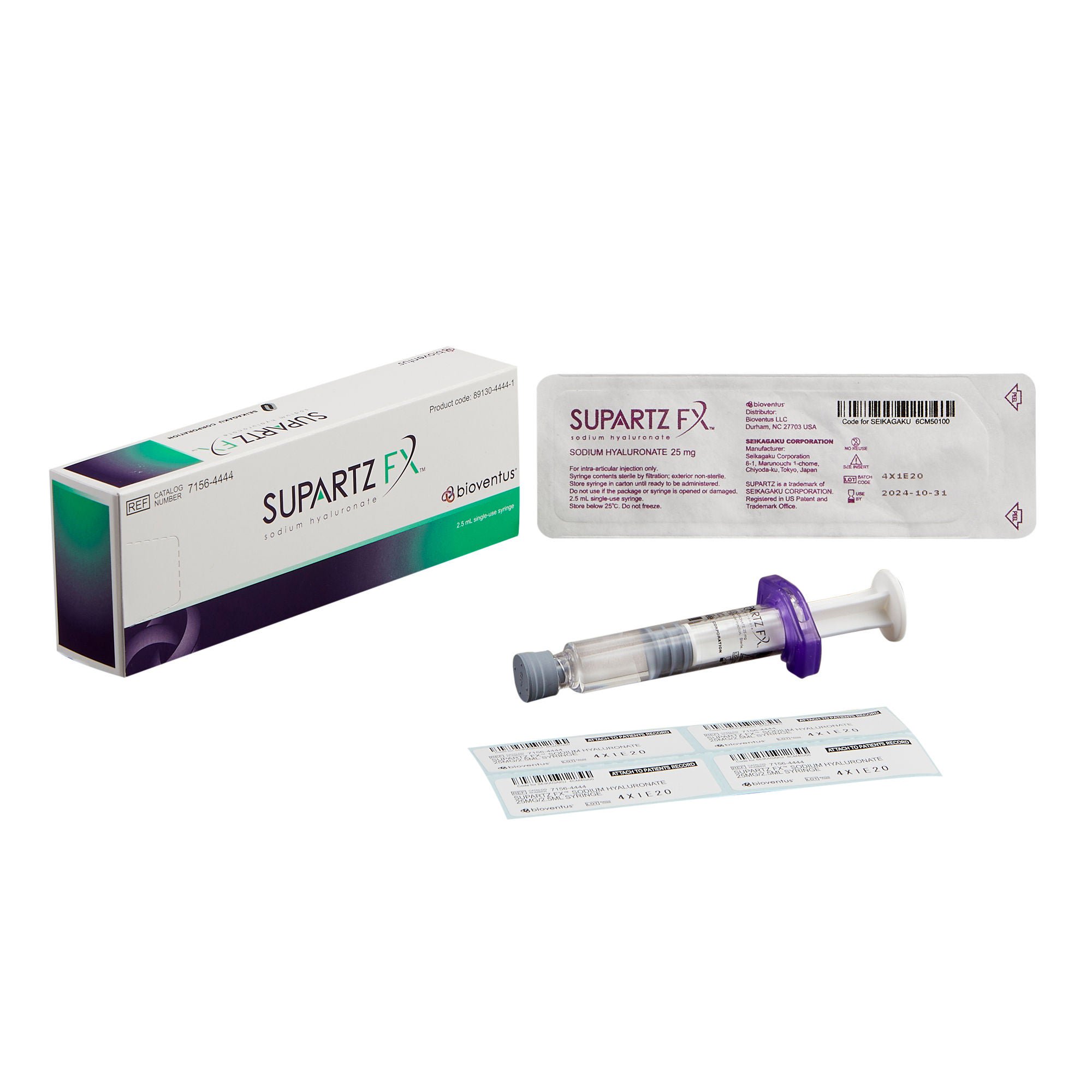 Bioventus - 7156-4444 Supartz FX™ Sodium Hyaluronate 10 mg / mL Injection 2.5 mL