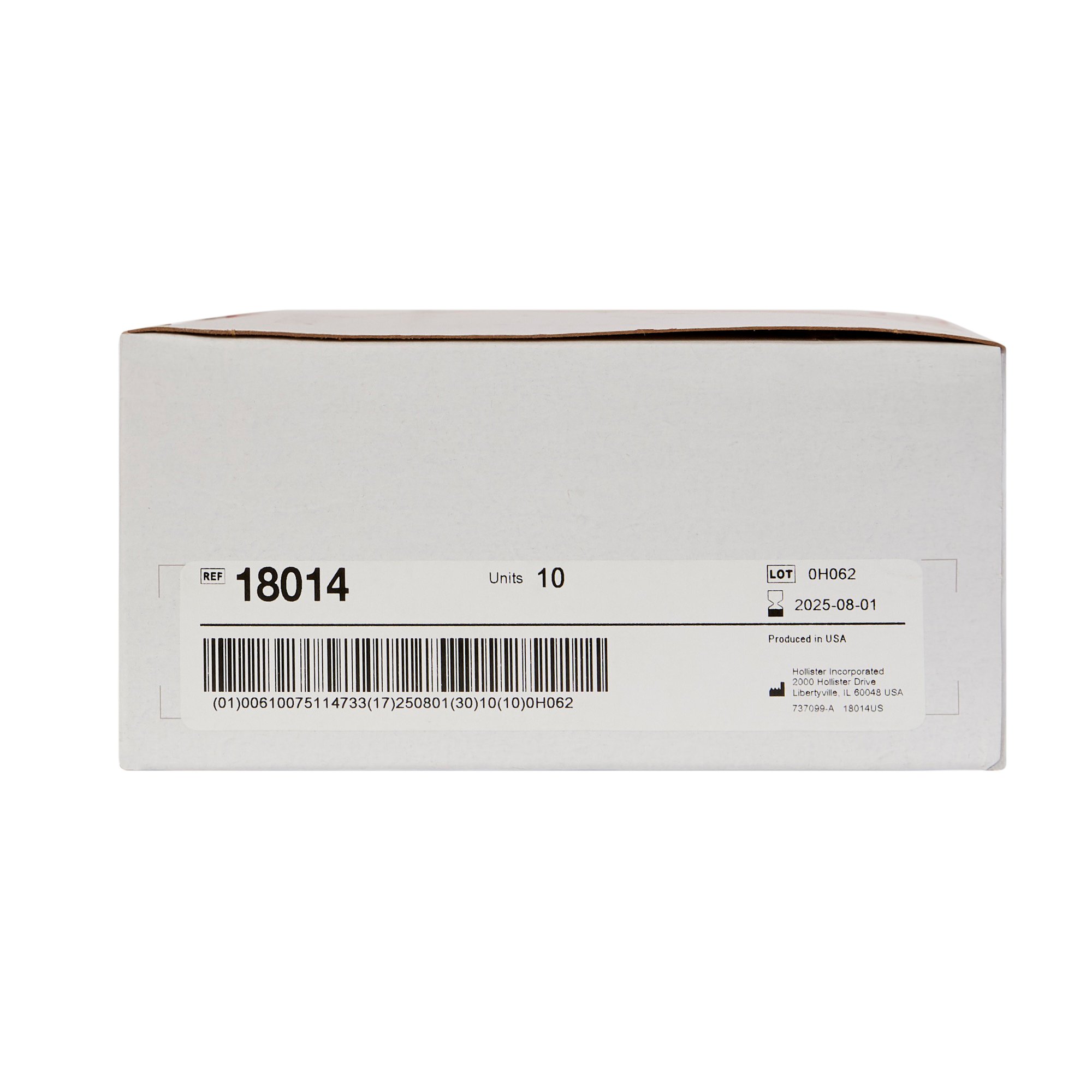 Hollister 18014 - New Image™ Two-Piece Ultra-Clear Ostomy Pouch, Pre-cut to Fit 70 mm Stoma, Blue - 10/Box