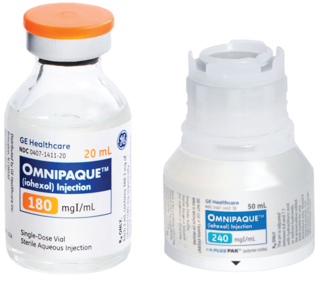 GE Healthcare 00407141361 - Omnipaque® 300 Iohexol 300 mg / mL Injection 50 mL - Carton/10