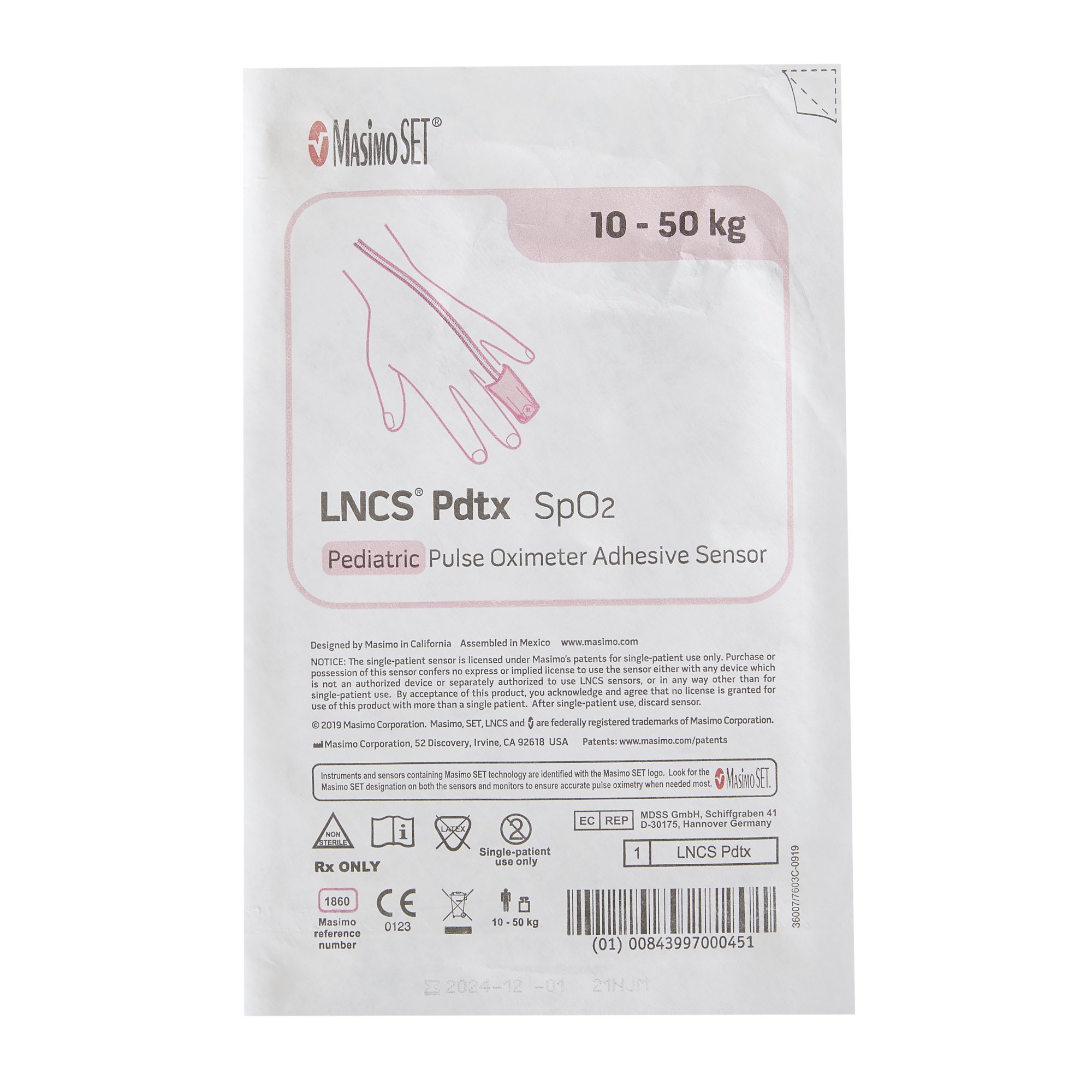 Masimo Corp - 1860 LNCS® Pdtx® Pediatric Sensor