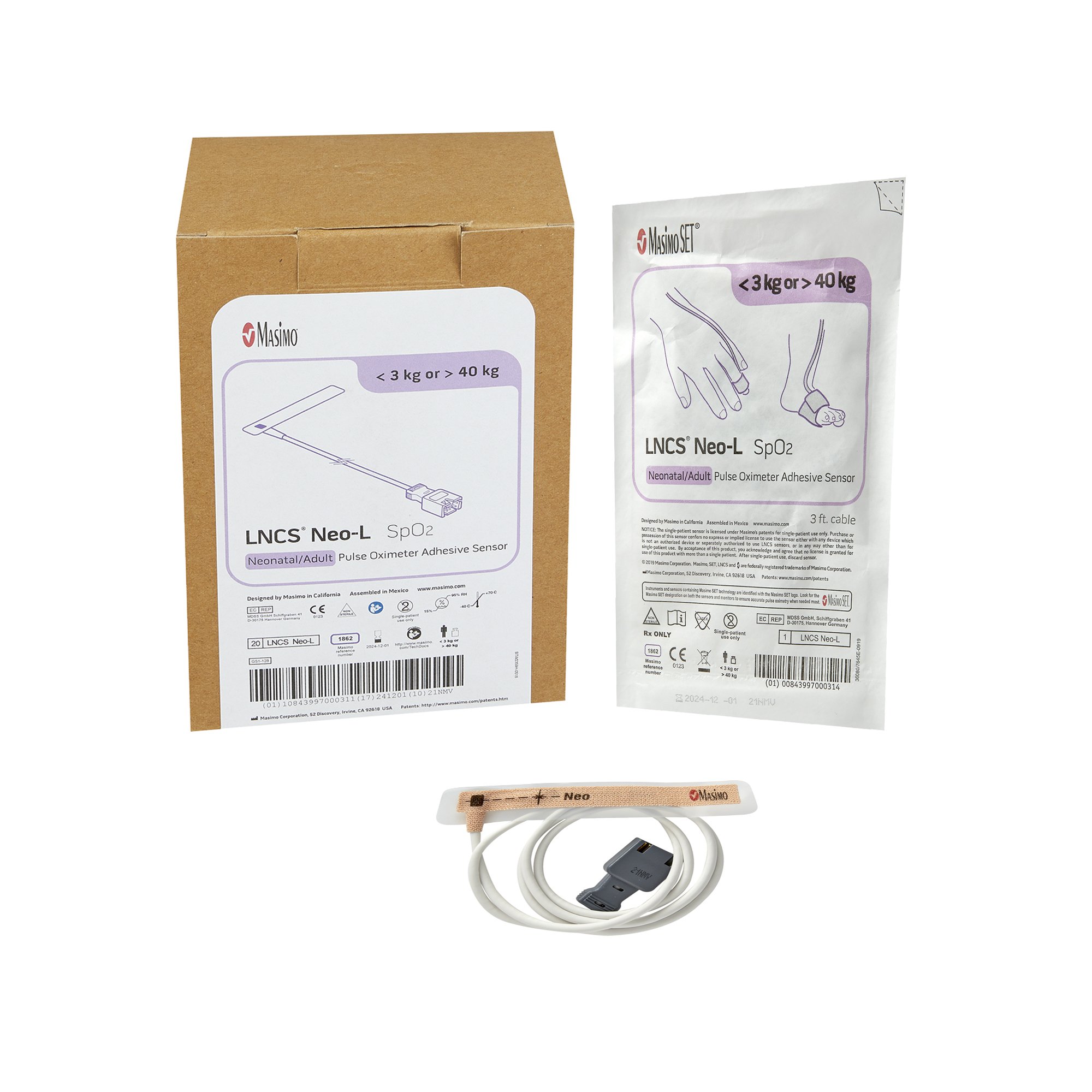 Masimo Corp - 1862 LNCS® Neo-L SpO2 Sensor