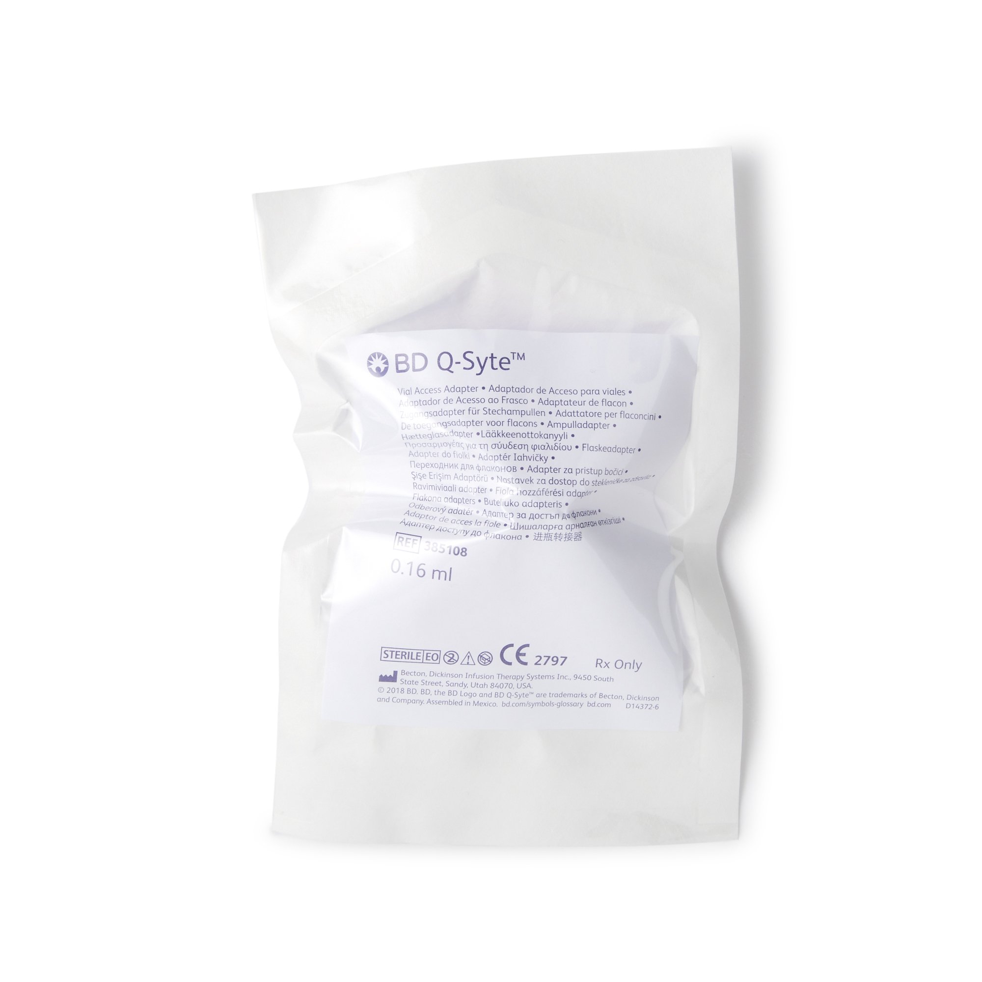 BD 385108 - Q-Syte™ Vial Access Adapter - 1/Each, 25/Box, 100/Case