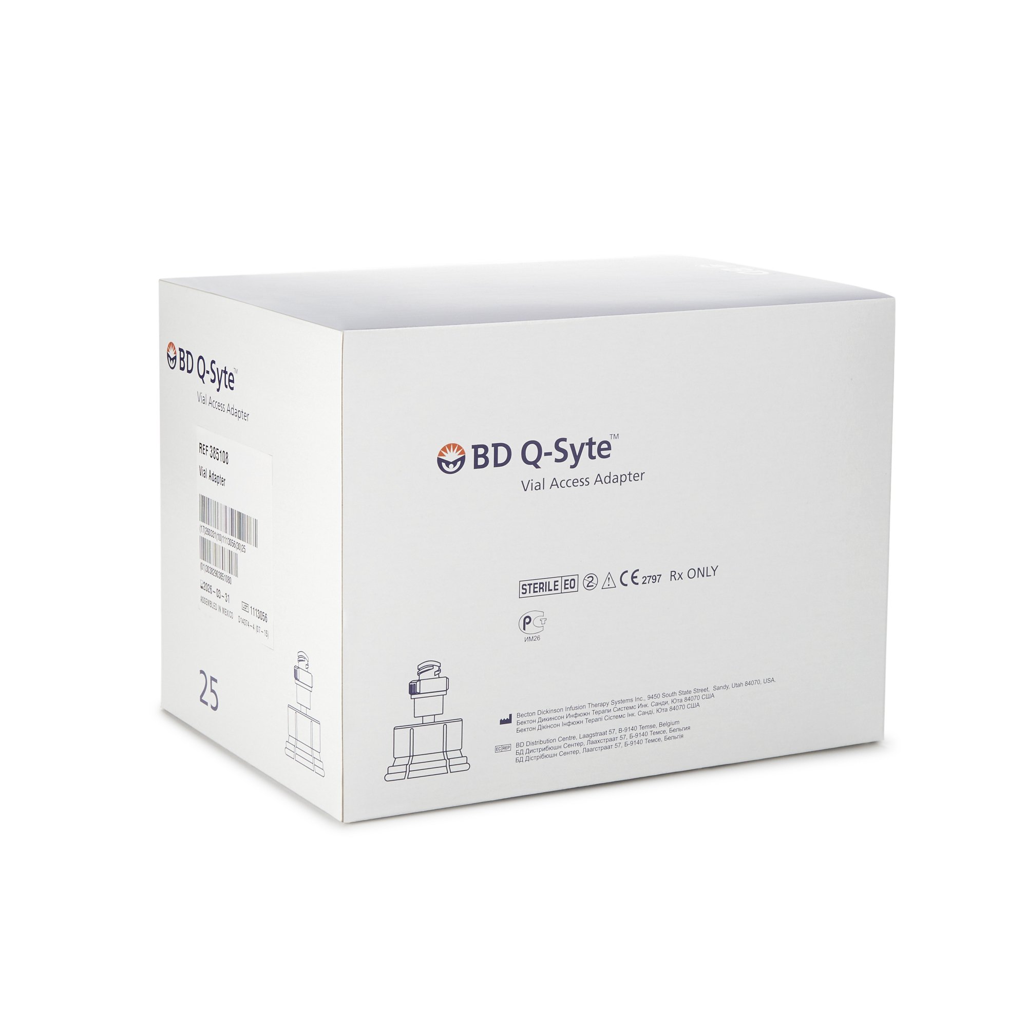 BD 385108 - Q-Syte™ Vial Access Adapter - 1/Each, 25/Box, 100/Case