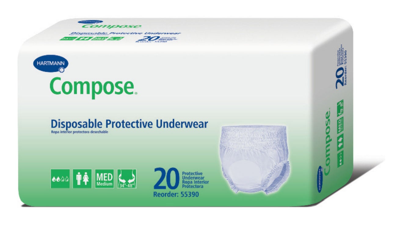 Hartmann - 55590 Absorbent Underwear Dignity® Compose® Pull On with Tear Away Seams Adult Large Unisex Disposable Heavy Absorbency