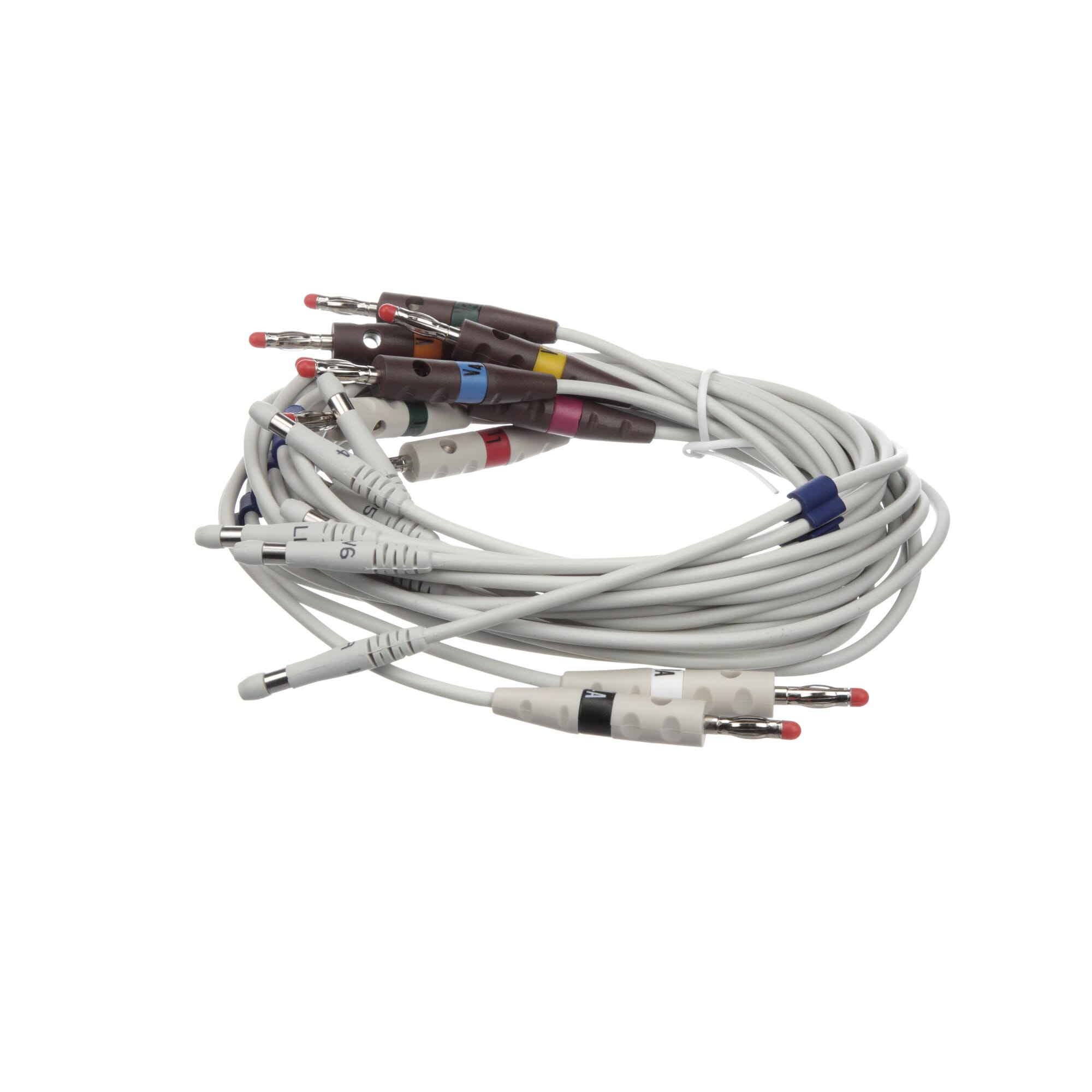 Welch Allyn - 401129 Lead Wire Set 10 Lead, 4 Limb Lead, 6 Precordial, Banana Clip, Replacable For use with CP 100 / CP 200 400293 Patient Cable