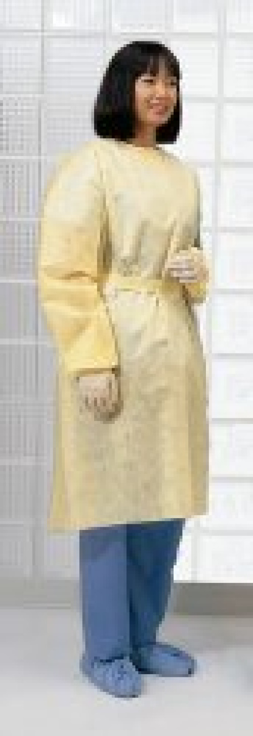 Cardinal 2100PG - Cardinal Health™ Protective Procedure Gown, One Size Fits Most, Yellow - 1/Pack, 10/Case