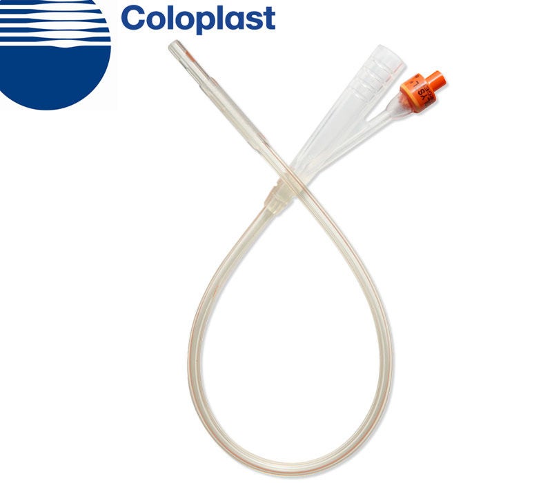 Coloplast - AA6414 Foley Catheter Folysil® 2-Way Open Tip 10 cc Balloon 14 Fr. Silicone