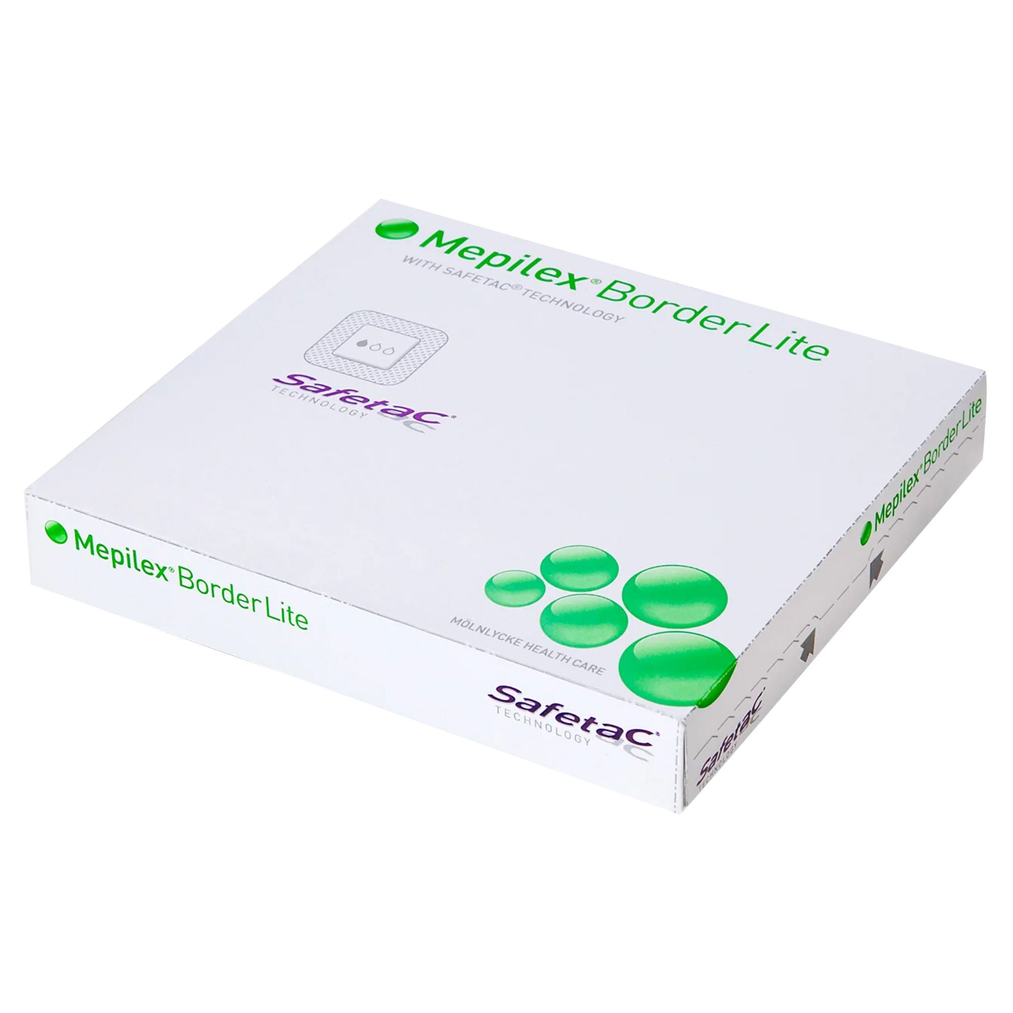Molnlycke - 281000 Thin Foam Dressing Mepilex® Border Lite 1-3/5 X 2 Inch With Border Film Backing Silicone Adhesive Rectangle Sterile