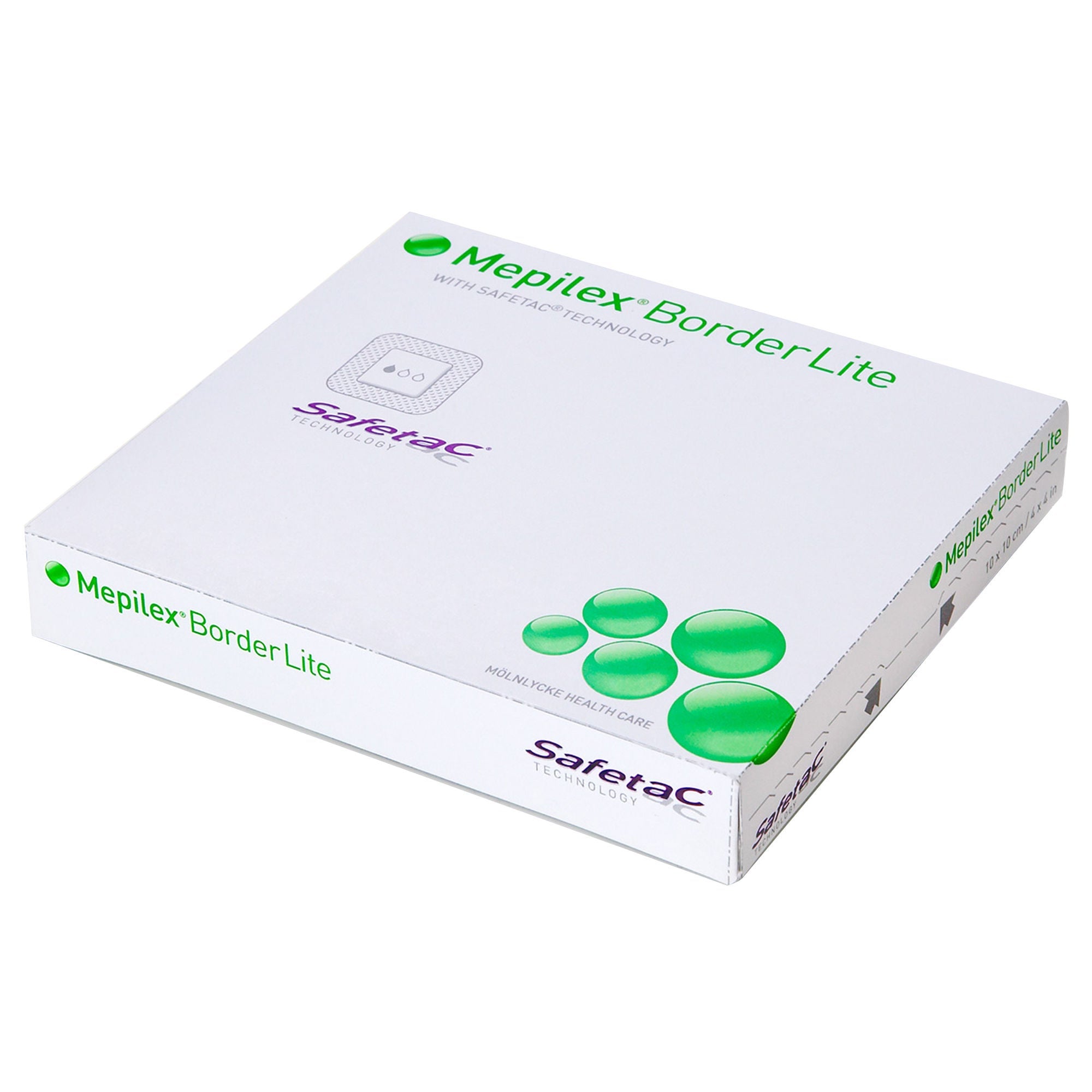 Molnlycke - 281100 Thin Foam Dressing Mepilex® Border Lite 2 X 5 Inch With Border Film Backing Silicone Adhesive Rectangle Sterile