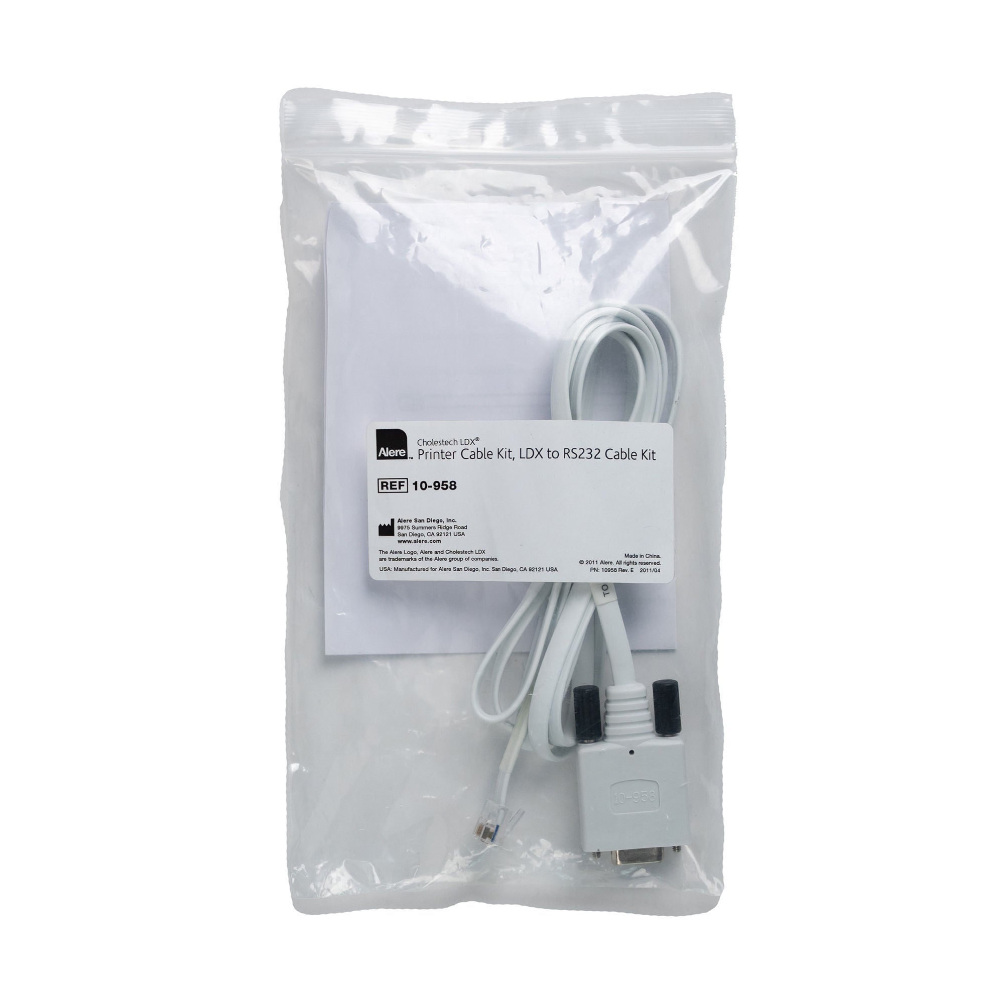 Abbott Rapid Dx North America LLC - 10958 Cholestech LDX™ RS-232 Adapter Kit For Interfacing Between LDX System and PC-Compatible Computer for Patient Result Download
