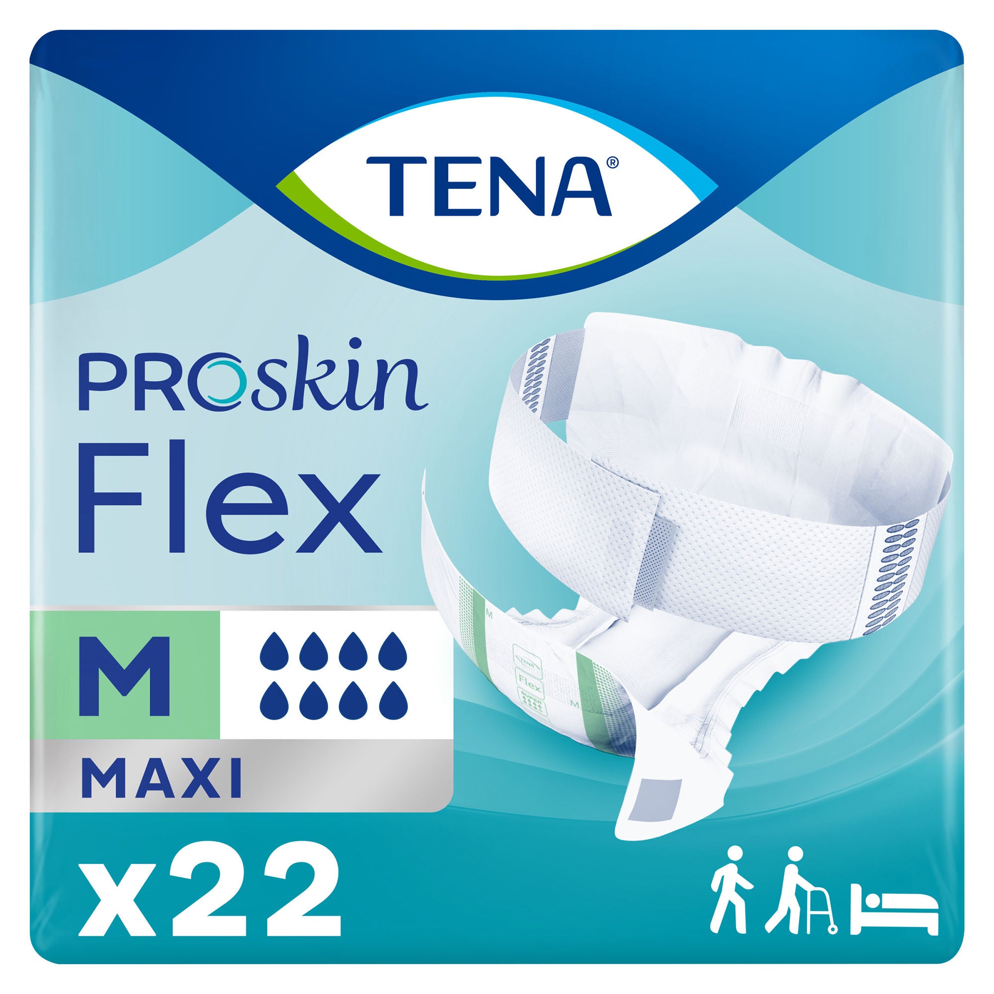 Essity HMS North America Inc - 67837 Incontinence Belted Undergarment TENA® ProSkin™ Flex Maxi Adult Size 12 Unisex Disposable Heavy Absorbency