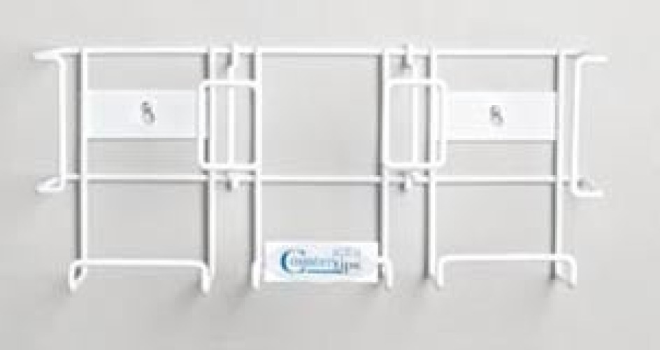Dukal - 4063 Glove Box Holder Countertips™ Horizontal or Vertical Mounted 3-Box Capacity White 7-1/2 X 17 Inch Coated Wire